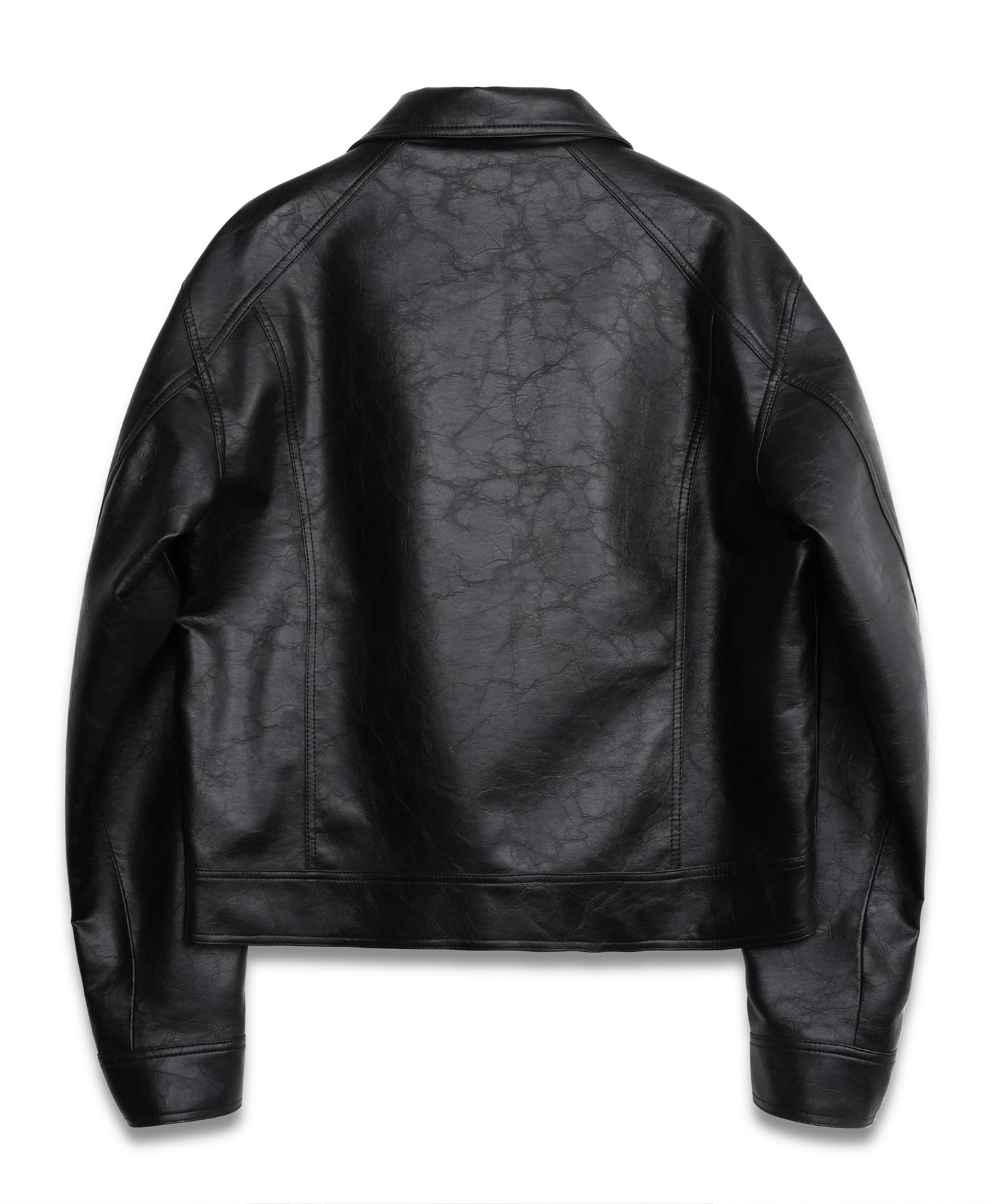 MUSINSA | DOFFJASON Rugged antique leather jacket