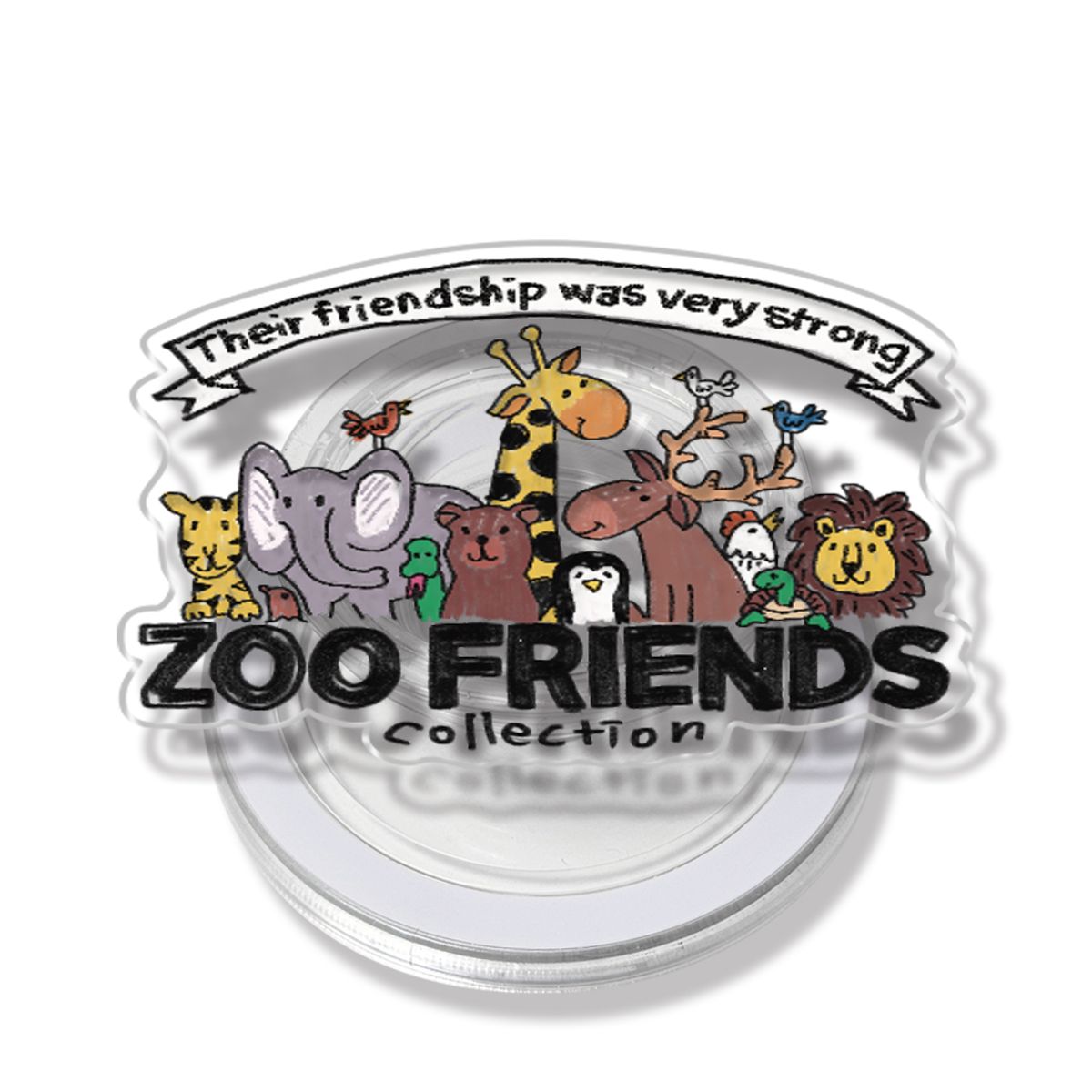 스플래시코드(SPLASHCODE) 맥세이프 클리어톡 - 크레용 동물원 친구들(Crayon Zoo Friends)