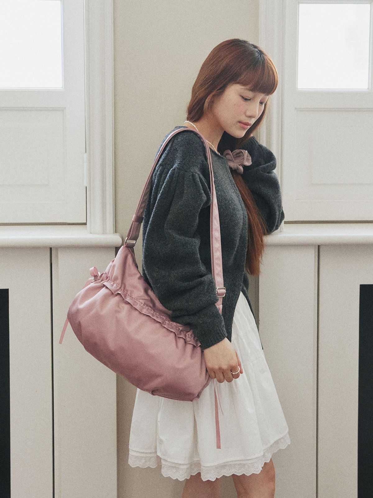 하이칙스(HIGH CHEEKS) Shirring Hobo Bag (2way)_2COLORS_HC2478BG003M
