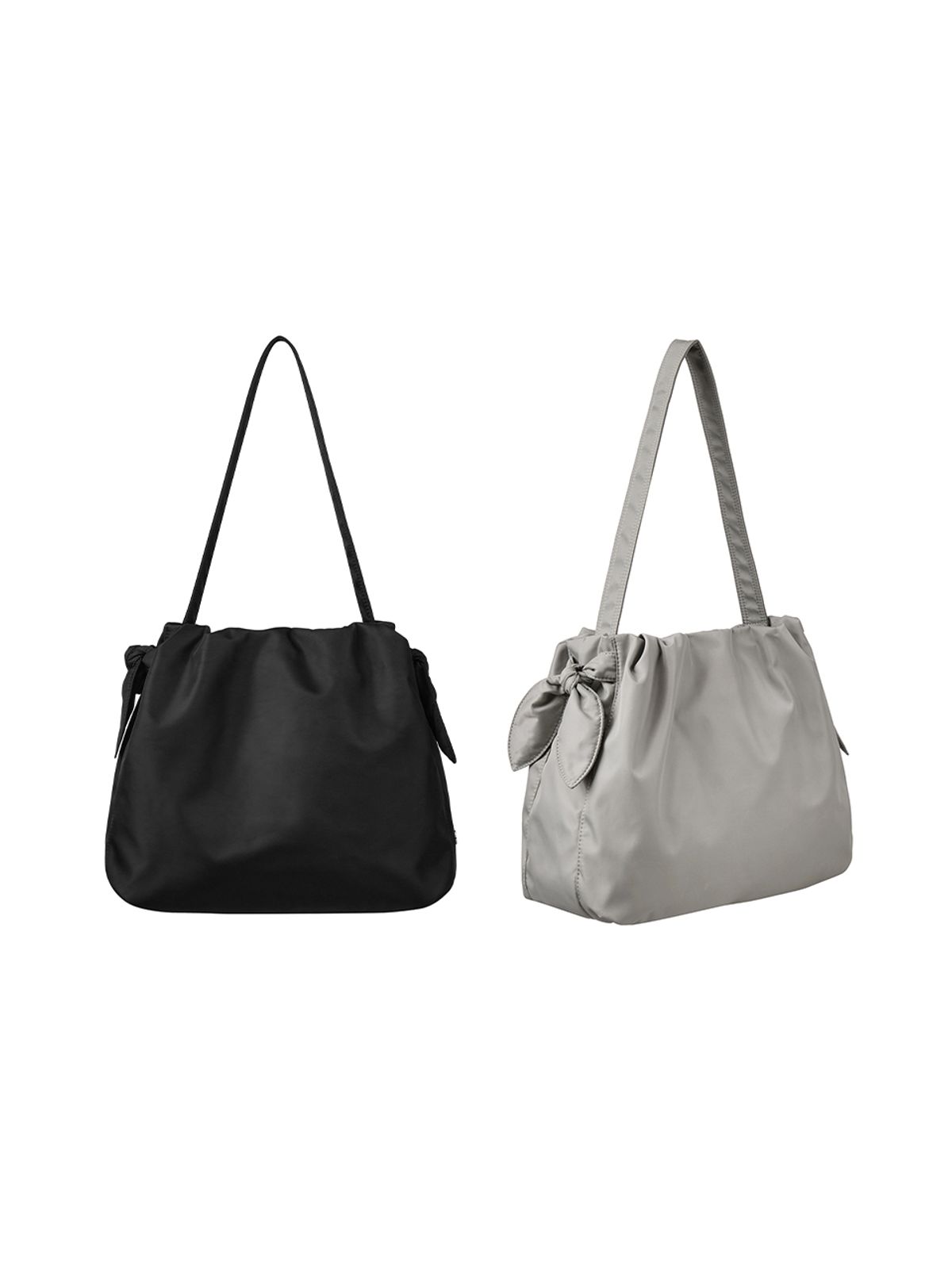 하이칙스(HIGH CHEEKS) Ribbon Nylon Bucket Bag_2COLORS_HC2478BG001M