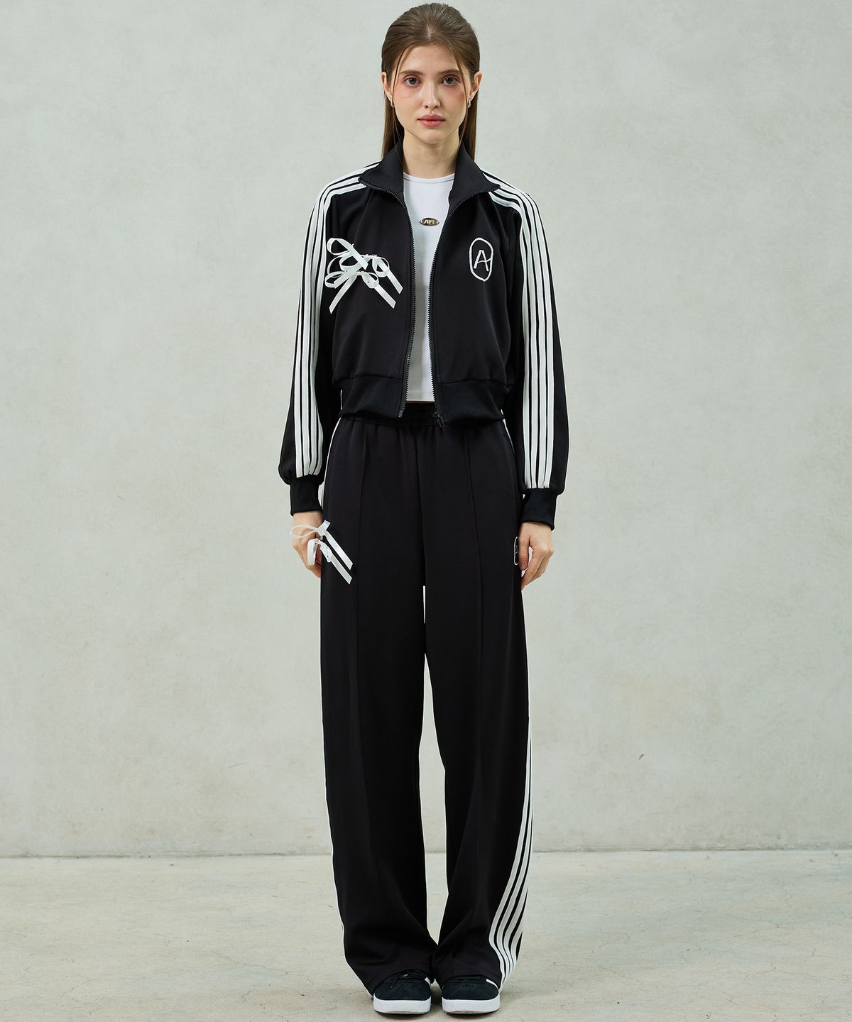 아리킴(ARIKIM) RIBBON JERSEY TRACK TOP / BLACK