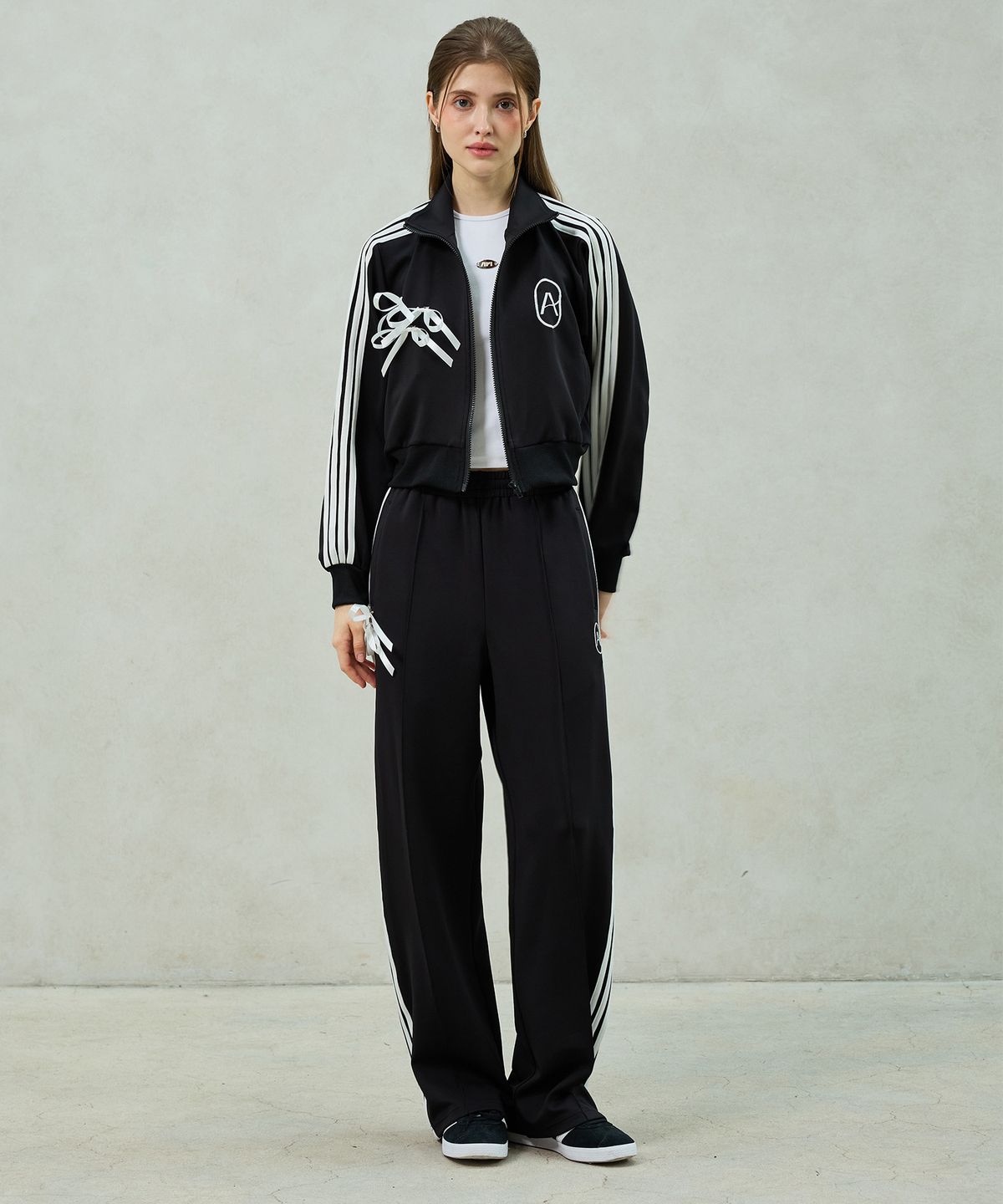 아리킴(ARIKIM) RIBBON JERSEY TRACK TOP / BLACK