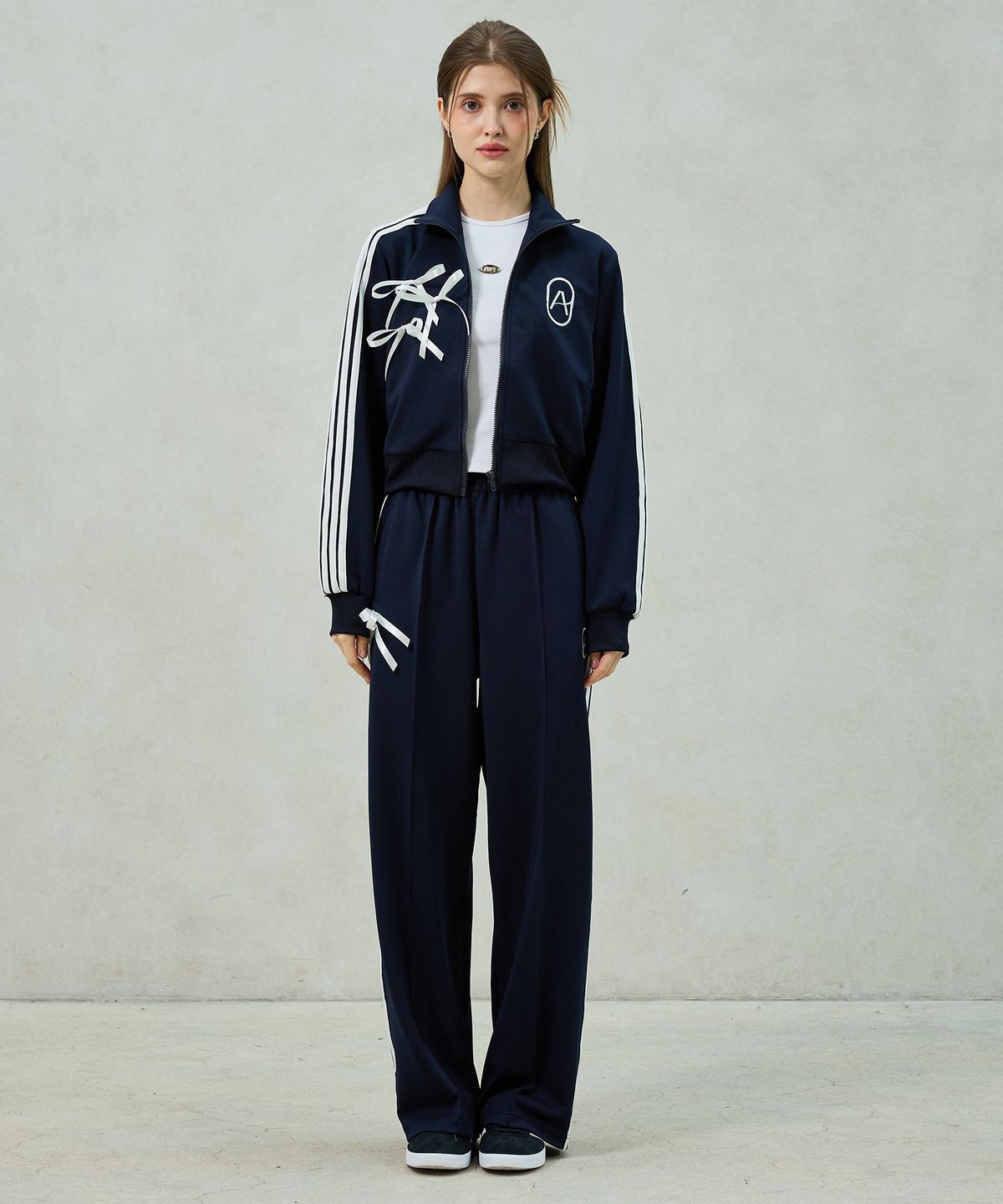 아리킴(ARIKIM) RIBBON JERSEY TRACK TOP / NAVY