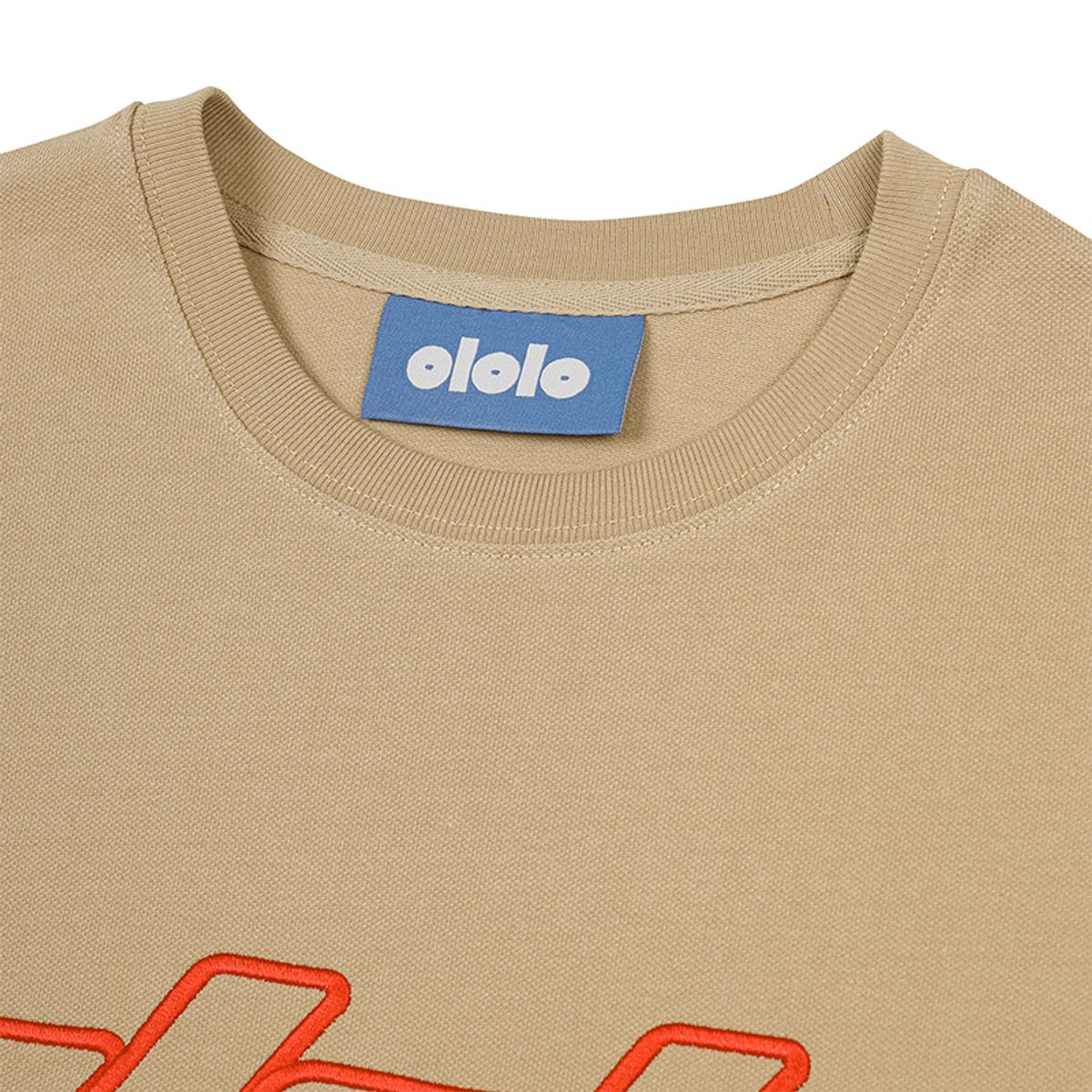 올롤로(OLOLO) Pique Logo Shirt Latte