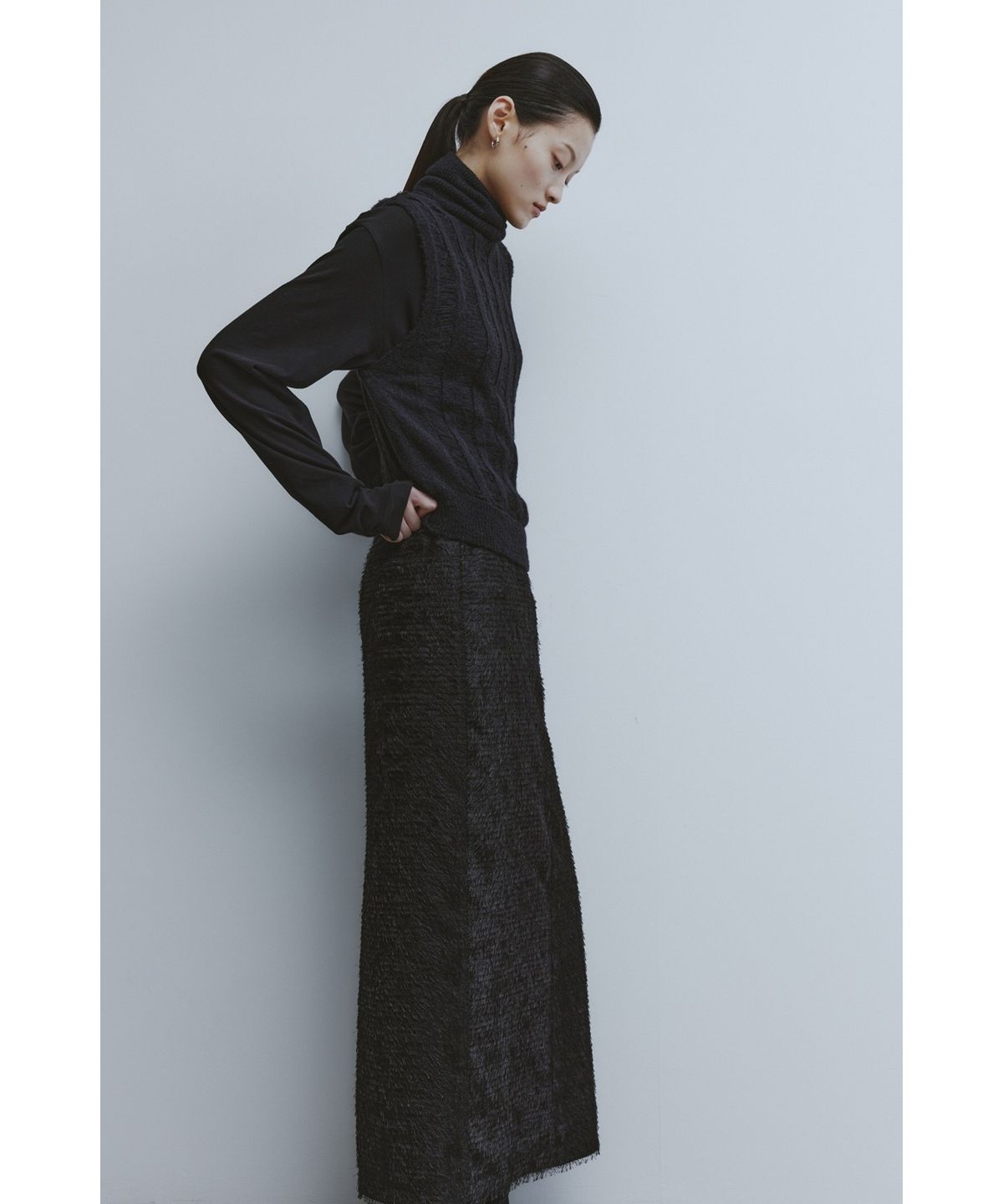 유스(YOUTH) Maxi Skirt - Black