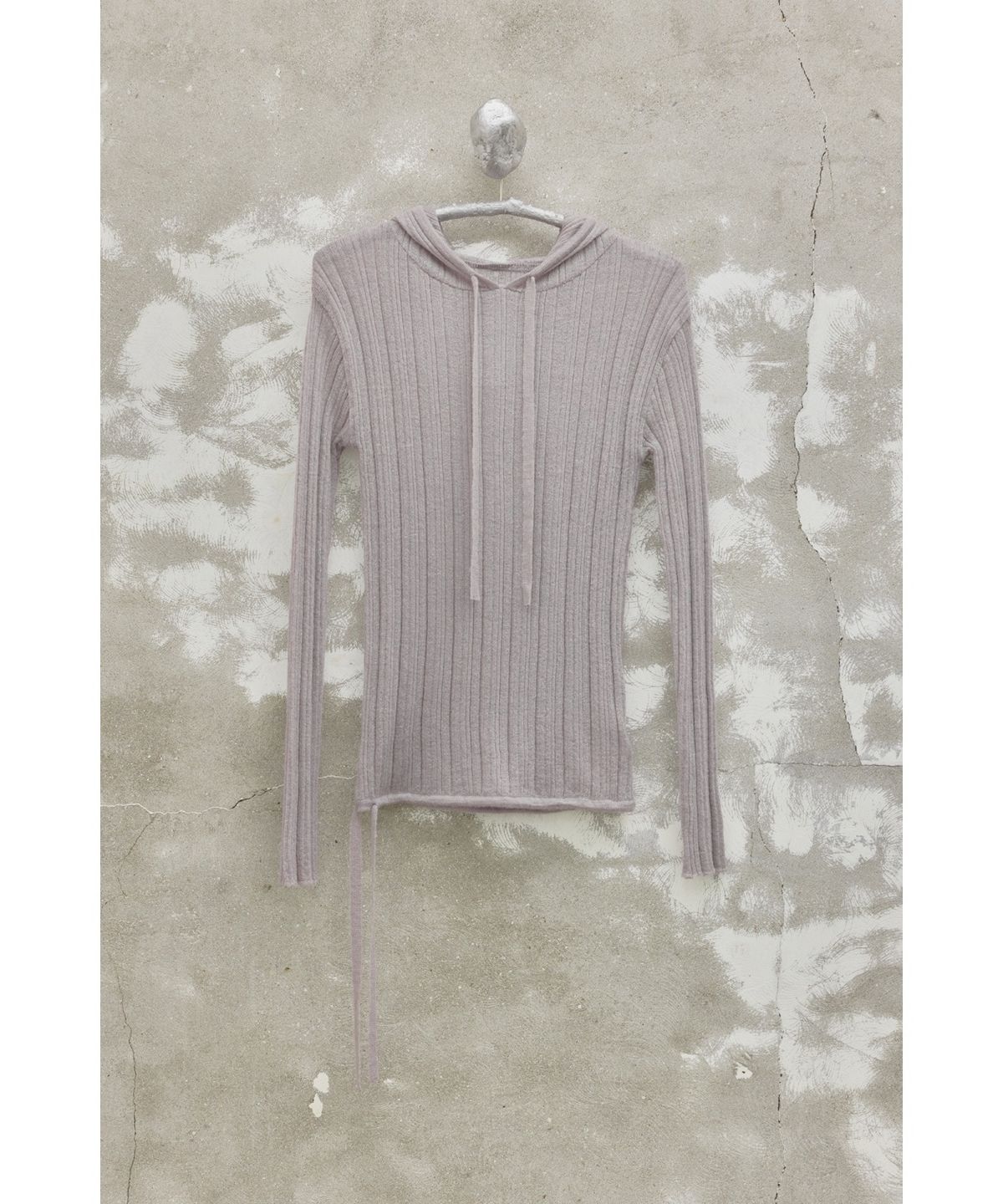 유스(YOUTH) Hooded Knit Top - Lavender