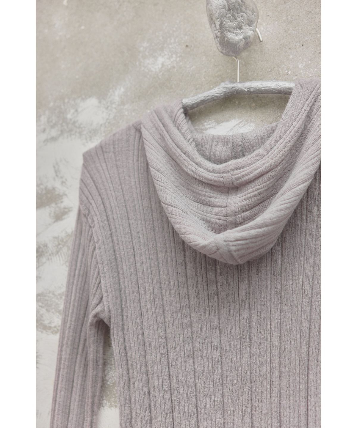 유스(YOUTH) Hooded Knit Top - Lavender