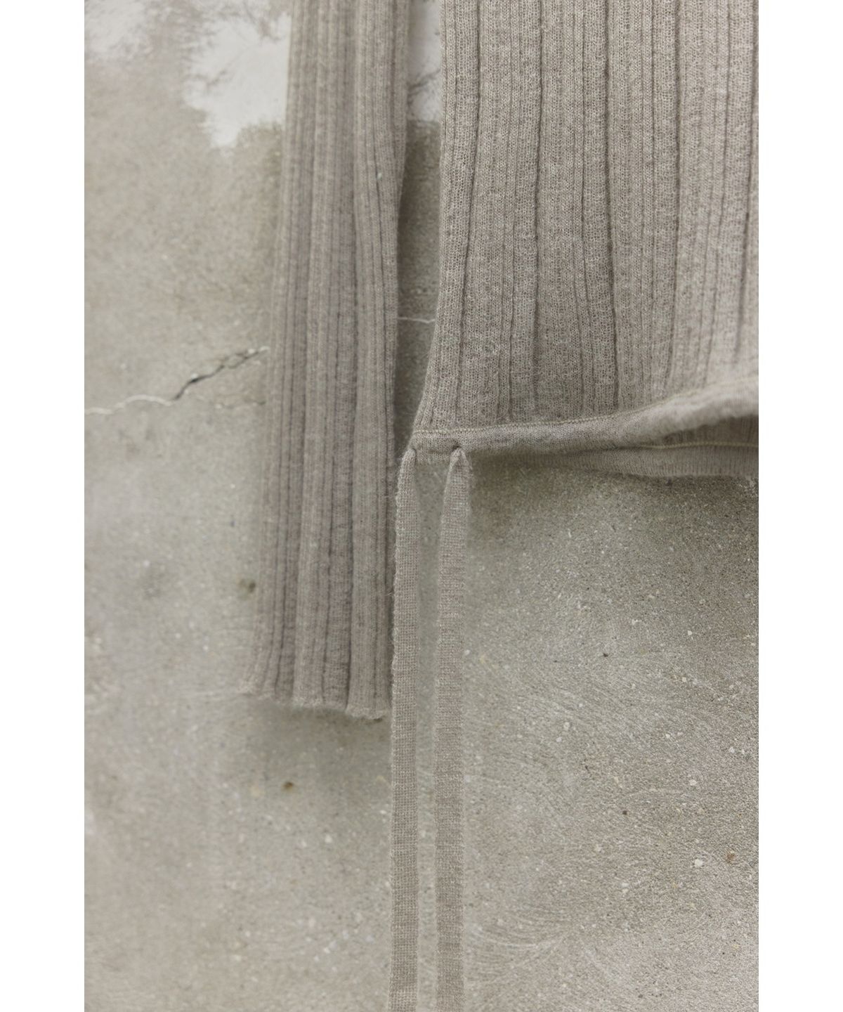유스(YOUTH) Hooded Knit Top - Light Grey