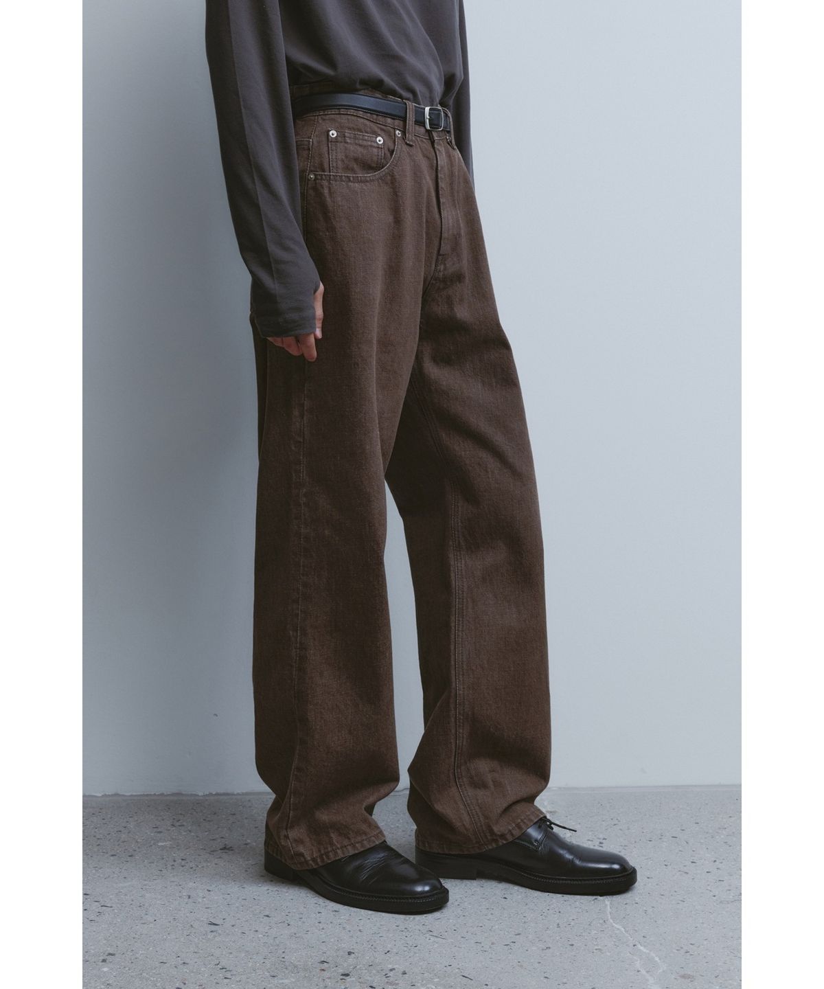유스(YOUTH) Straight Denim Pants - Brown