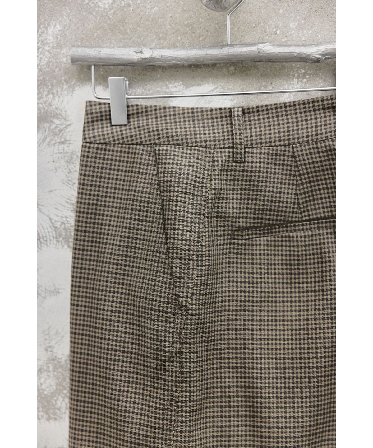 유스(YOUTH) Triple Stitch Wide Trousers - Brown check