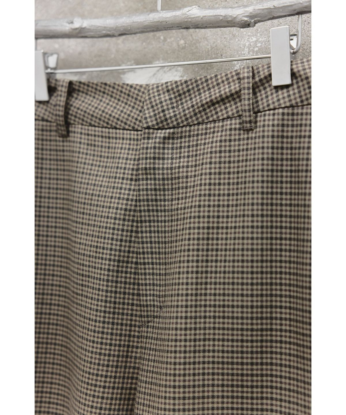 유스(YOUTH) Triple Stitch Wide Trousers - Brown check