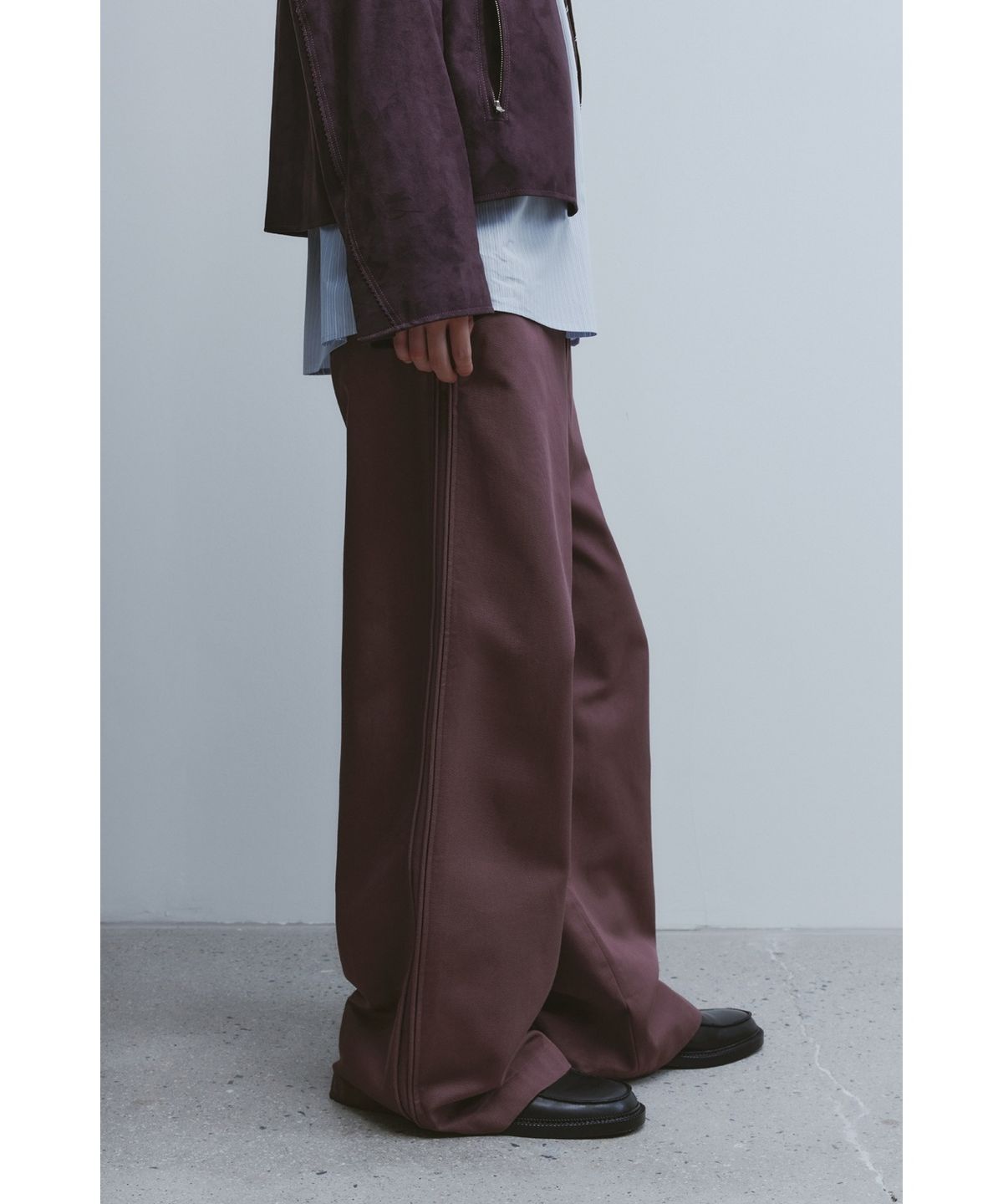 유스(YOUTH) Double Trimming Wide Pants - Purple