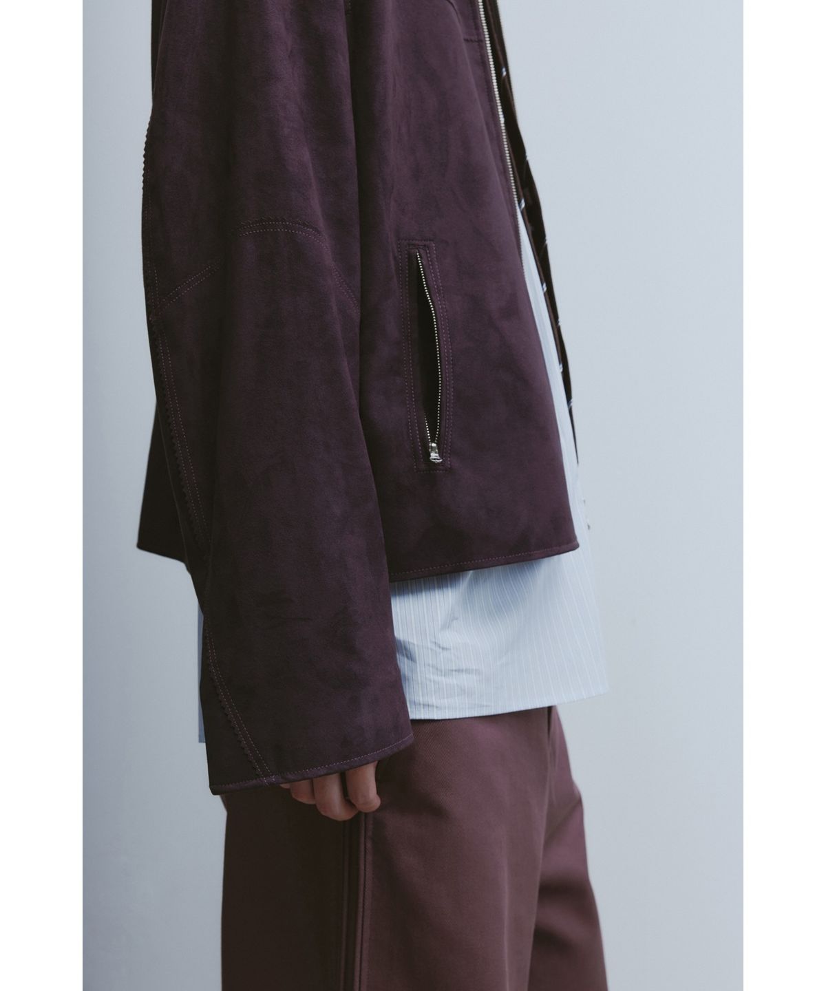 유스(YOUTH) Double Trimming Wide Pants - Purple