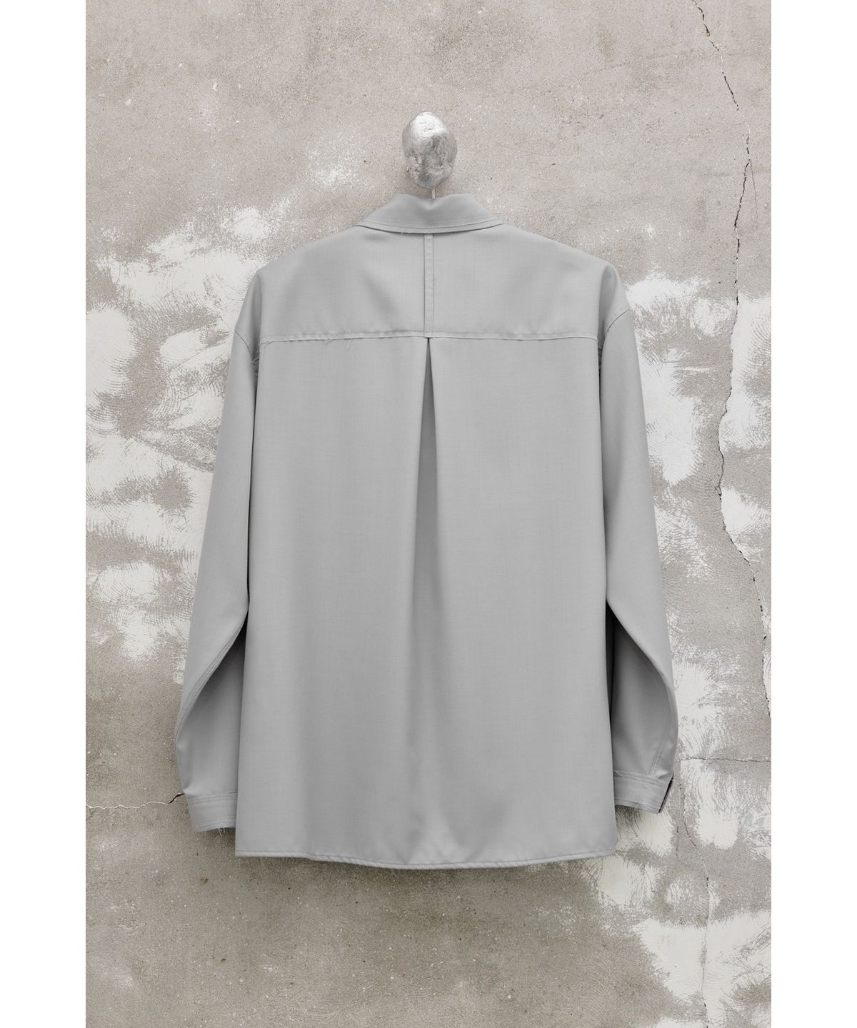 유스(YOUTH) Cut-off Loosed Shirt - Light Grey