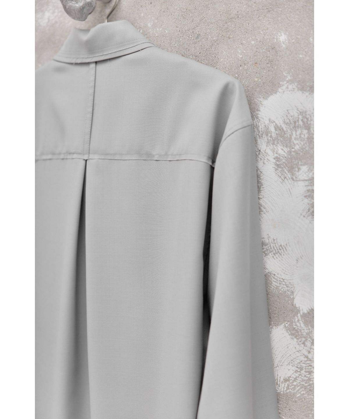 유스(YOUTH) Cut-off Loosed Shirt - Light Grey