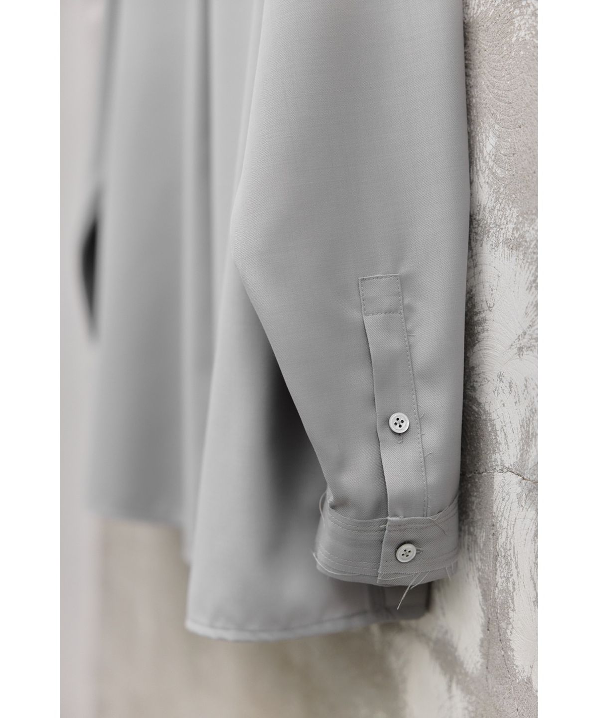 유스(YOUTH) Cut-off Loosed Shirt - Light Grey