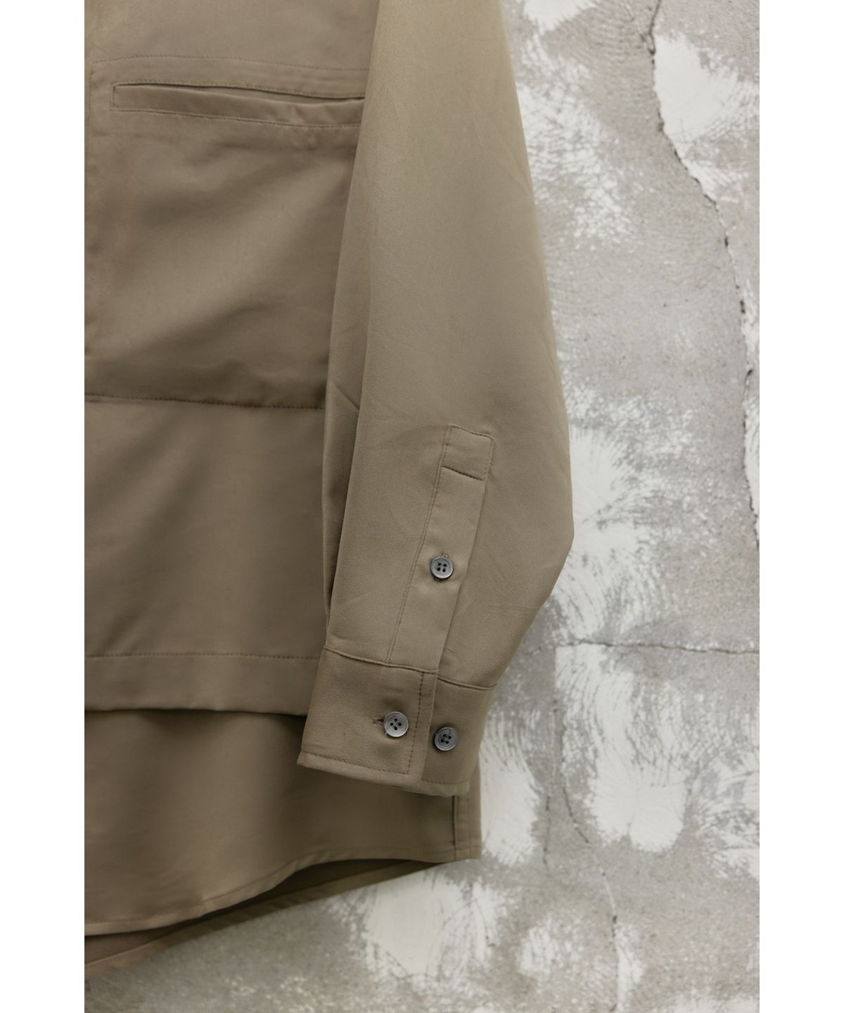 유스(YOUTH) Faux Suede Layered Shirt - Brown