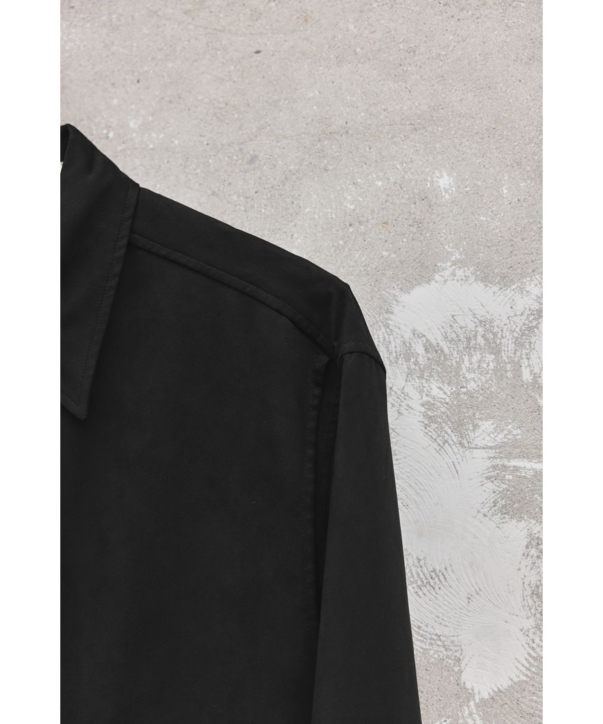 유스(YOUTH) Faux Suede Layered Shirt - Black