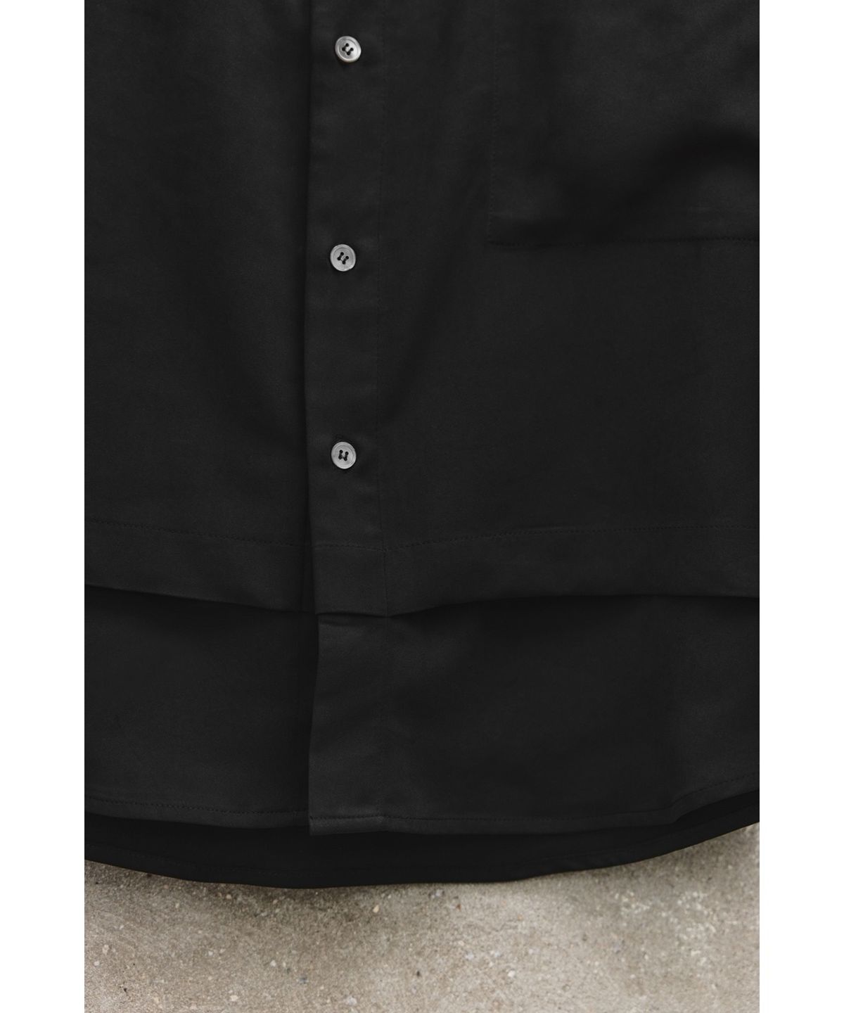 유스(YOUTH) Faux Suede Layered Shirt - Black