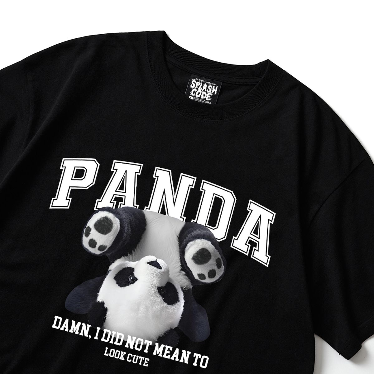 스플래시코드(SPLASHCODE) 반팔 티셔츠 블랙 - 팬더(Panda)