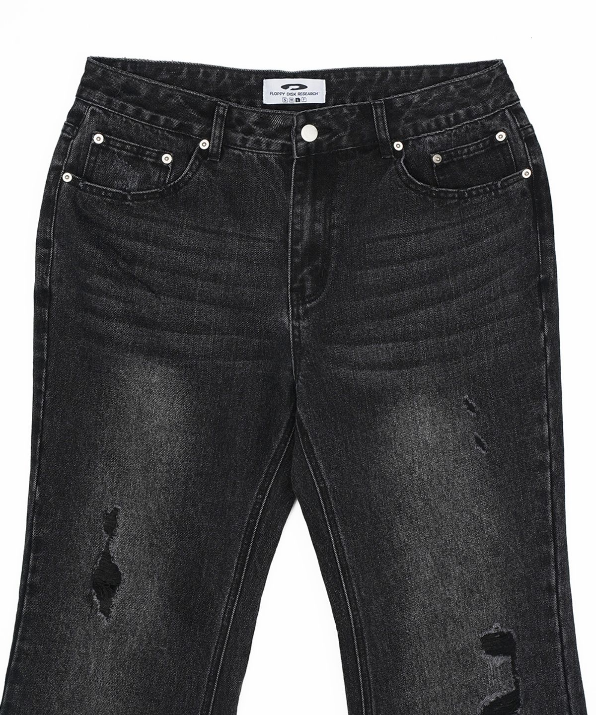 에프디알(FDR) Womans Vintage Boots Cut Denim Jeans Black