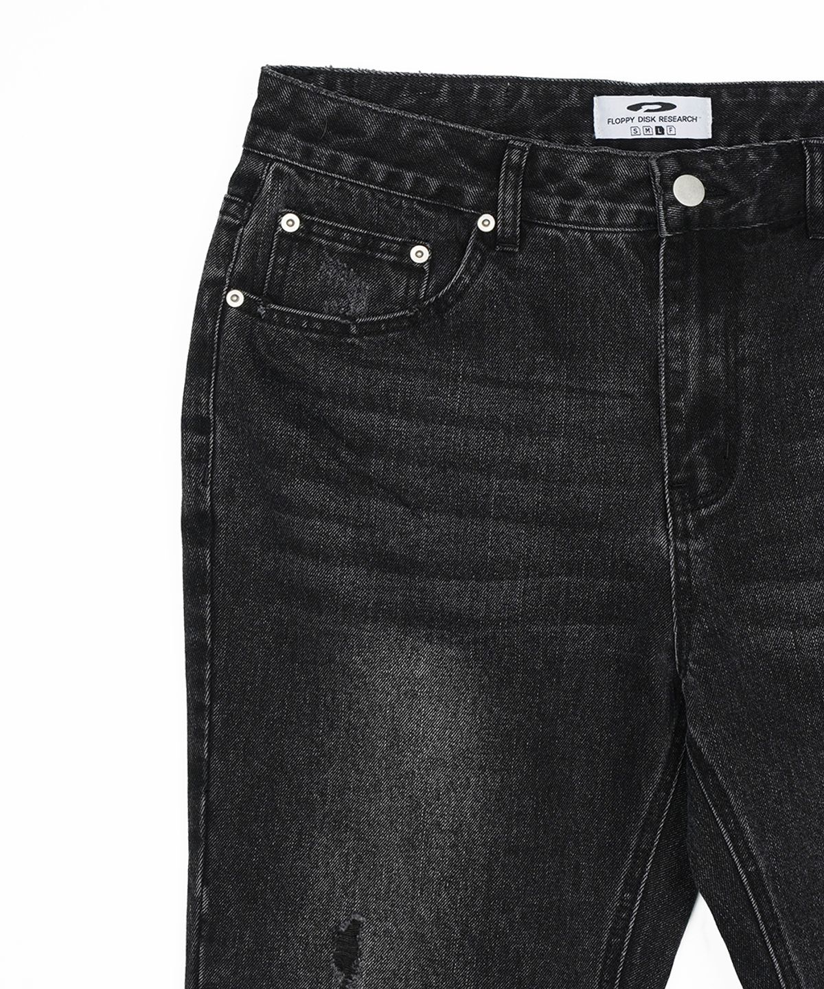 에프디알(FDR) Womans Vintage Boots Cut Denim Jeans Black