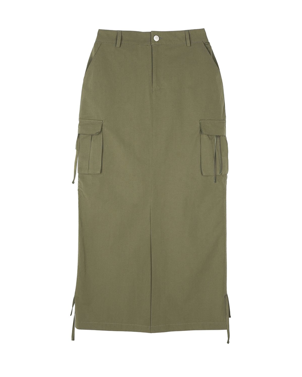 에프디알(FDR) Side String Long Skirt Khaki
