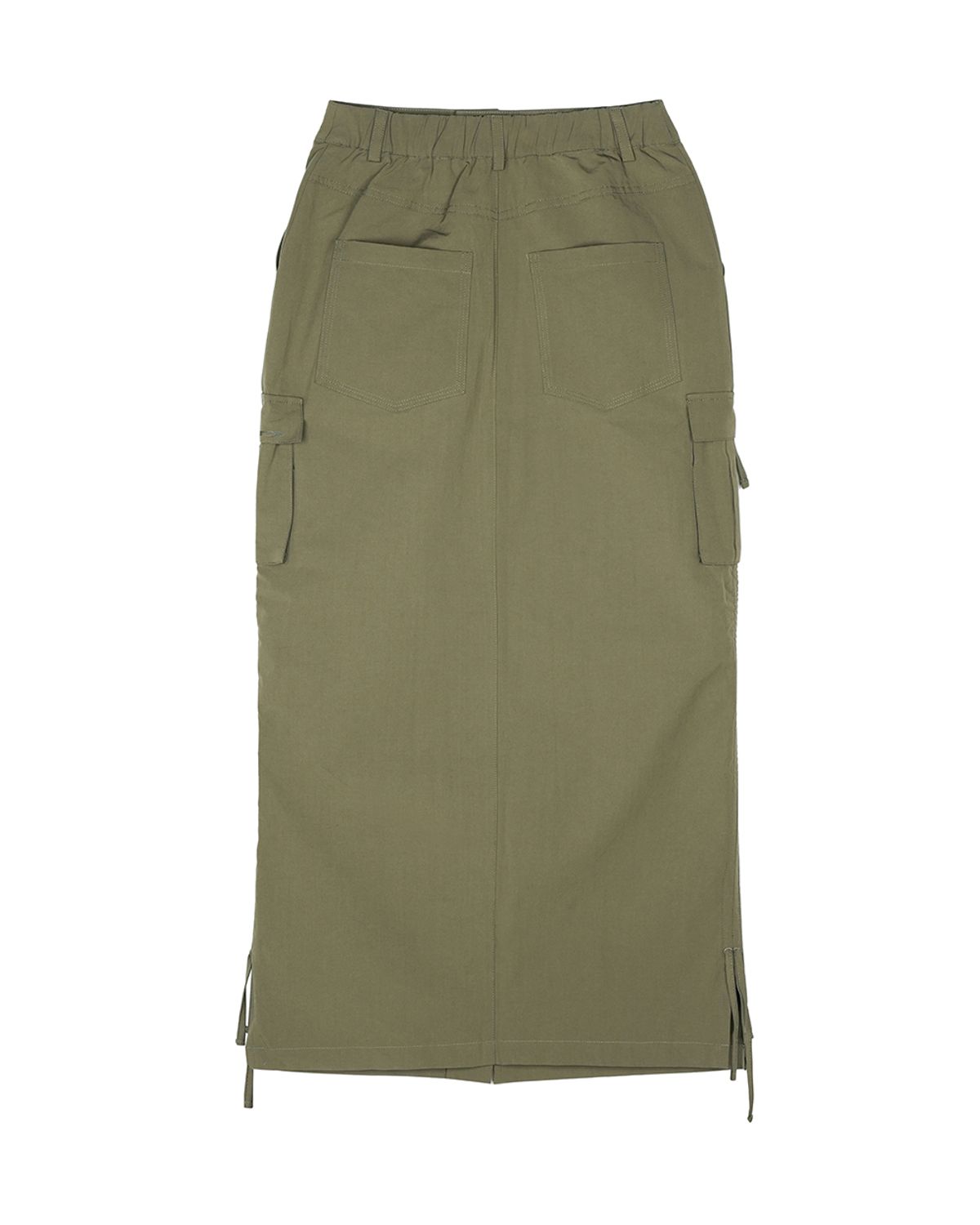 에프디알(FDR) Side String Long Skirt Khaki