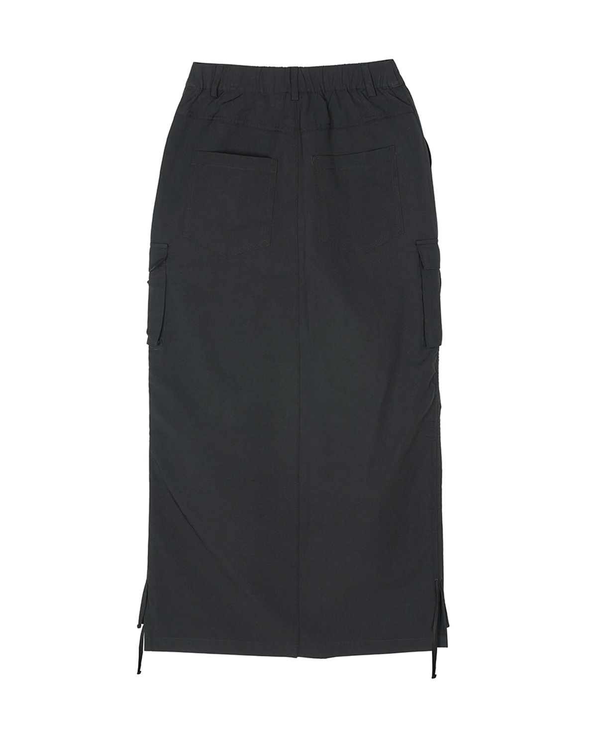에프디알(FDR) Side String Long Skirt Black