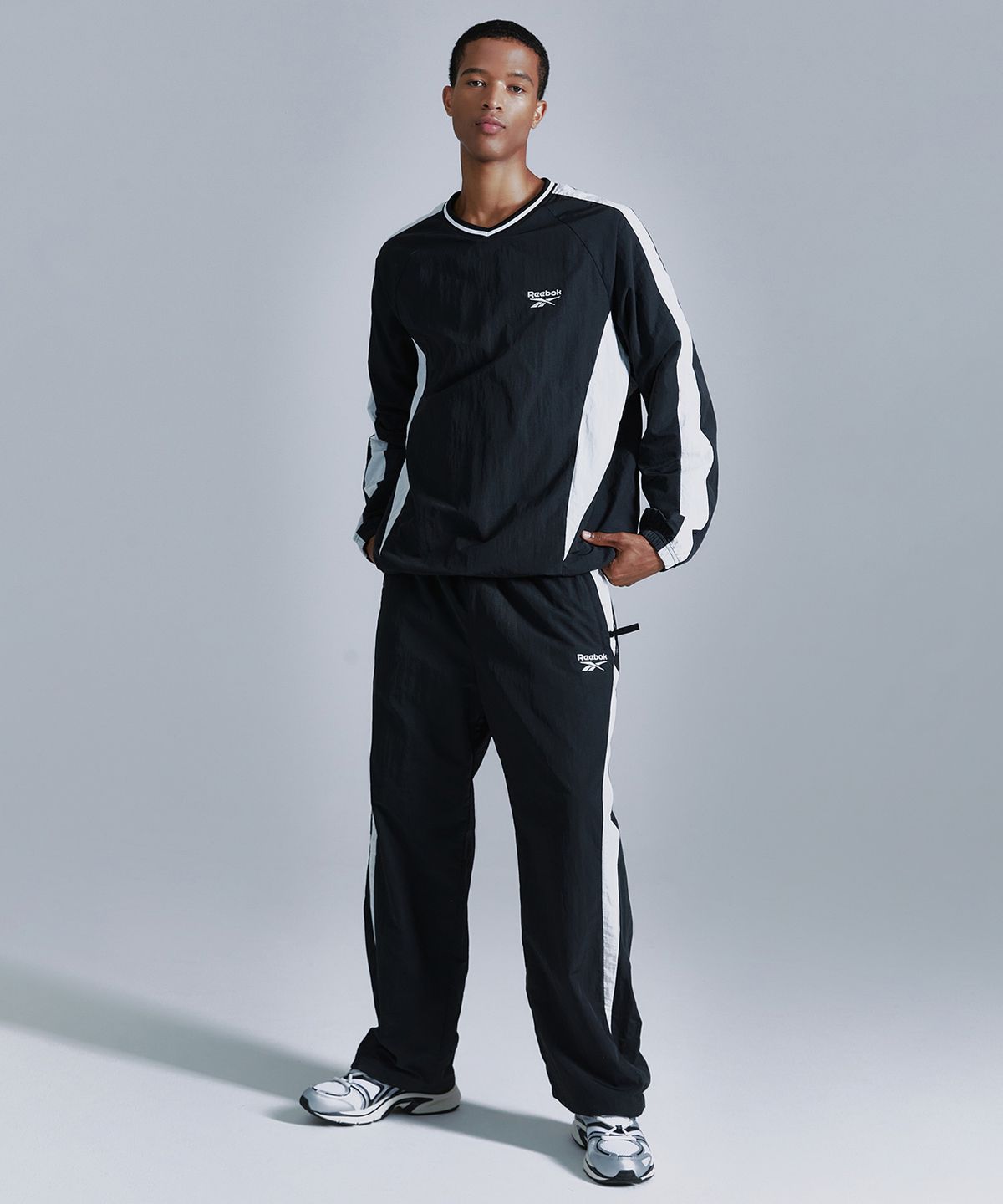 리복(REEBOK) 라이벌 웜업 팬츠 - 블랙