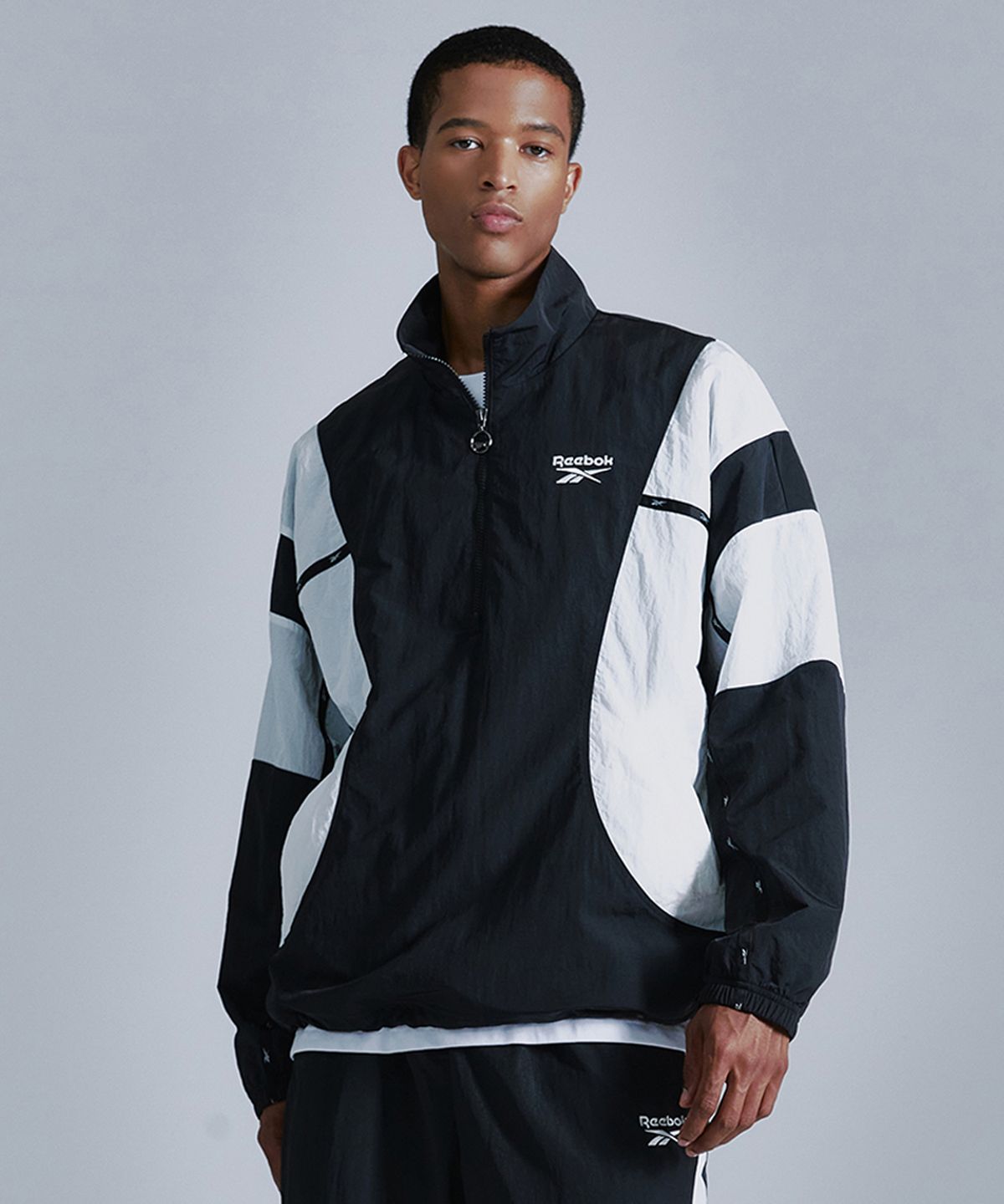 리복(REEBOK) 라이벌 더블 커브 아노락 - 블랙