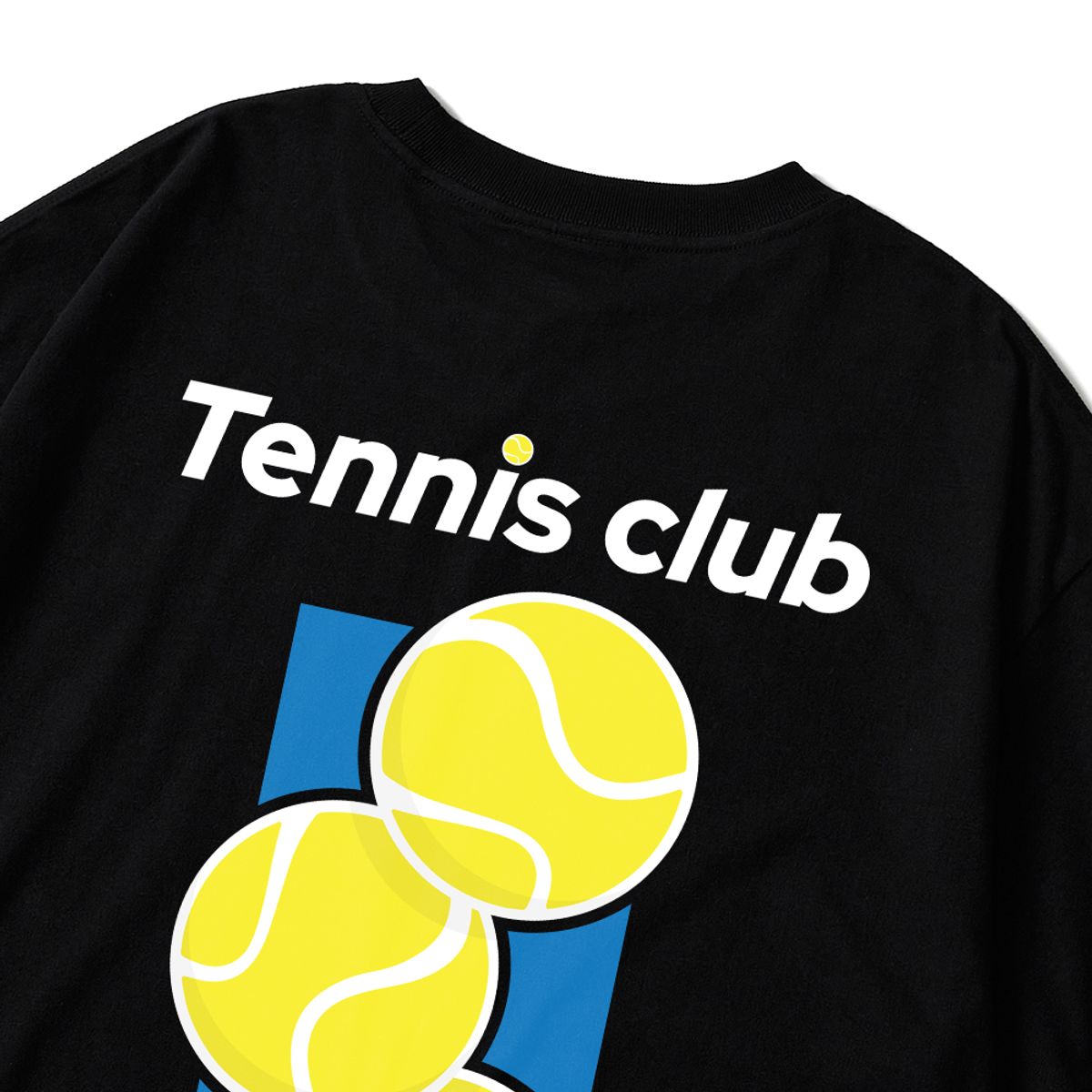 스플래시코드(SPLASHCODE) 반팔 티셔츠 블랙 - 테니스 클럽(Tennis Club)