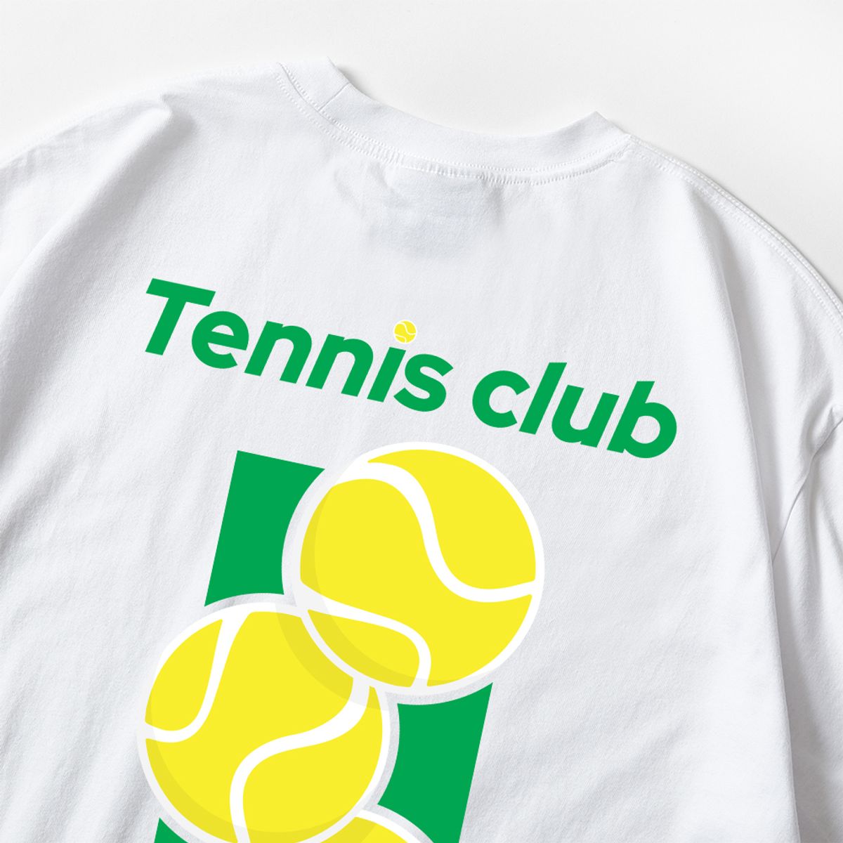 스플래시코드(SPLASHCODE) 반팔 티셔츠 화이트 - 테니스 클럽 그린(Tennis Club Green)