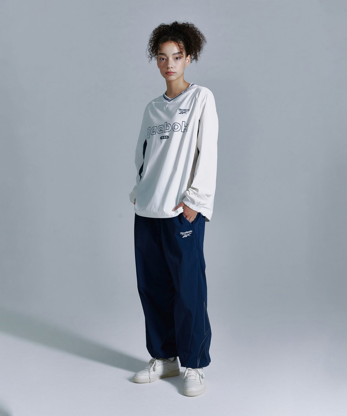 리복(REEBOK) 플로우 웜업 조거 팬츠 - 네이비