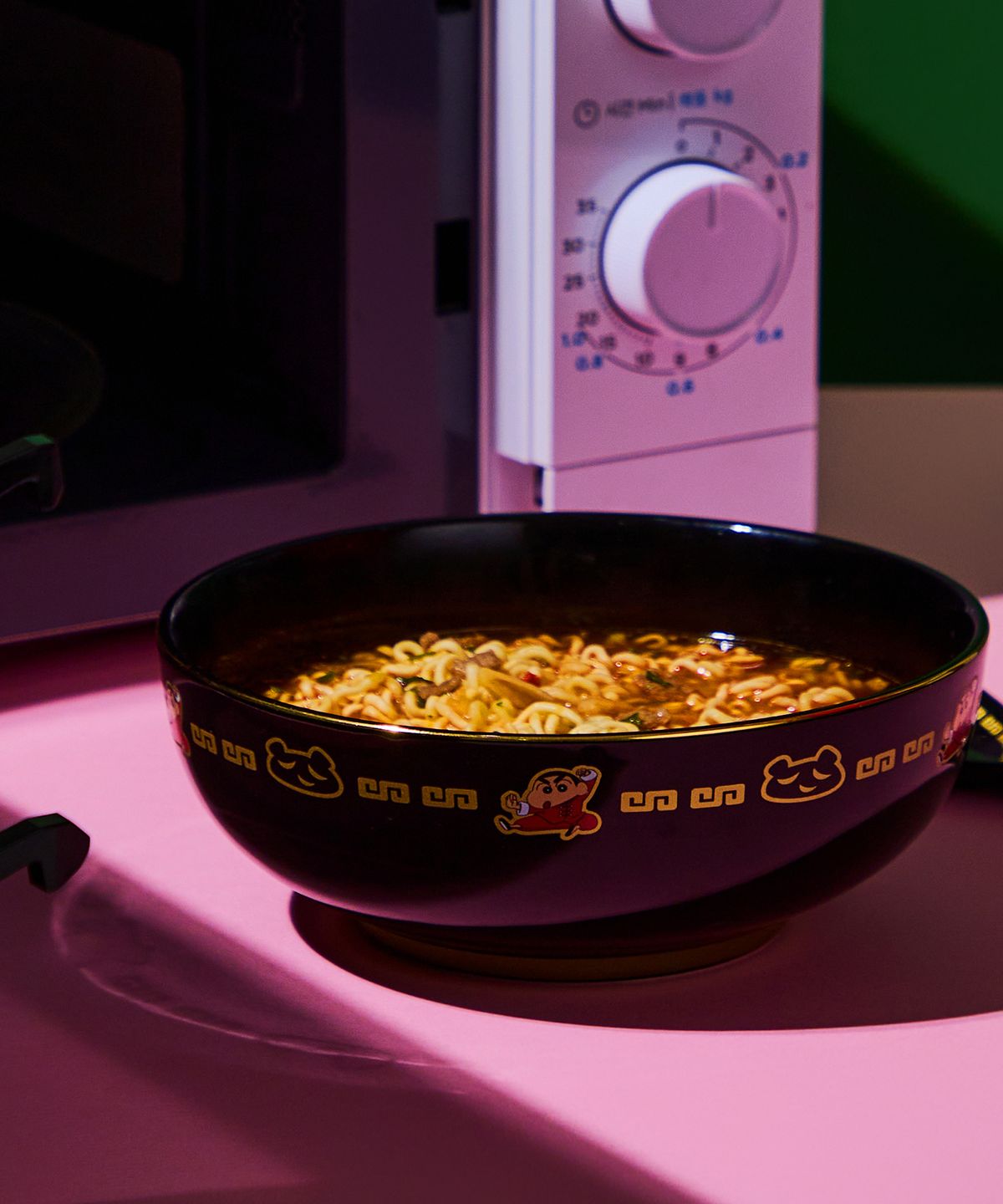 댄꼼마(DANCOMMA) 짱구 블랙팬더 라면 그릇 & 스푼 세트