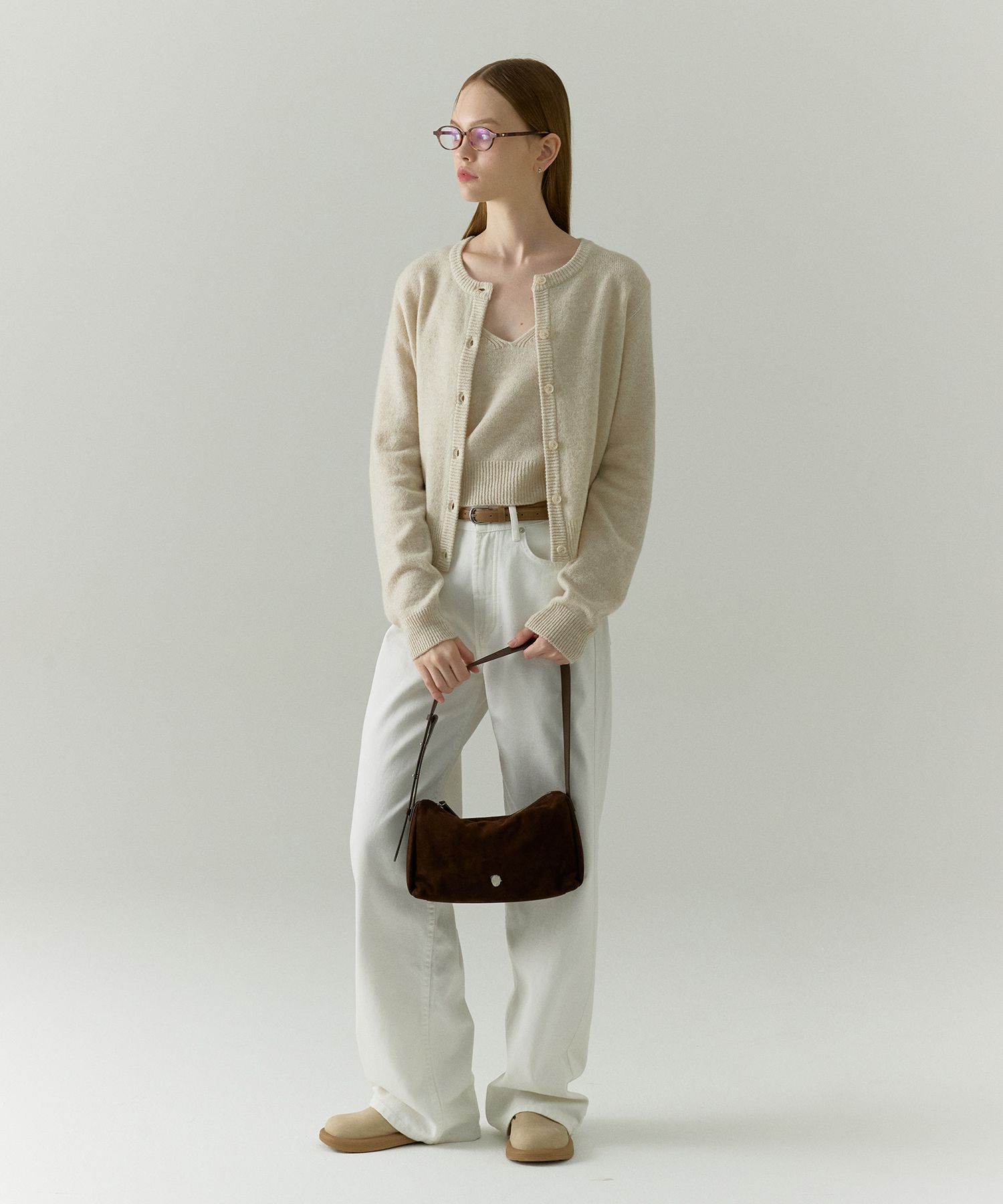 OSTKAKA ■ Soft Shoulder Mini Suede ショルダーバッグ MUSINSA | OSTKAKA Soft Shoulder Mini Suede Brown