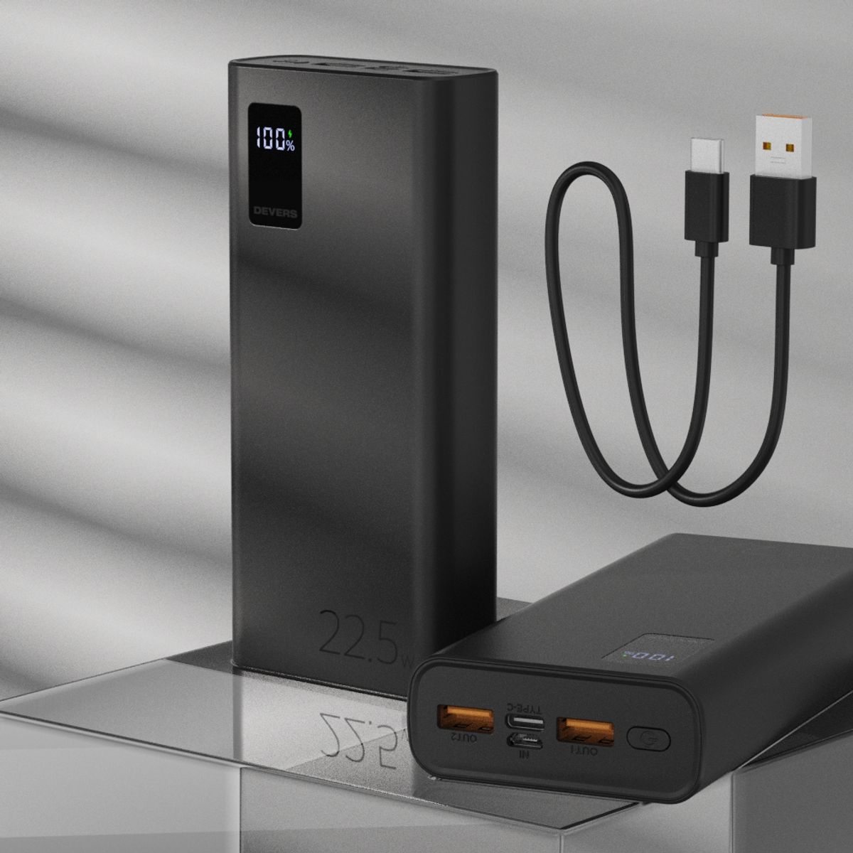 디버스(DEVERS) 20,000mAh 22.5W 고속충전 대용량 보조배터리