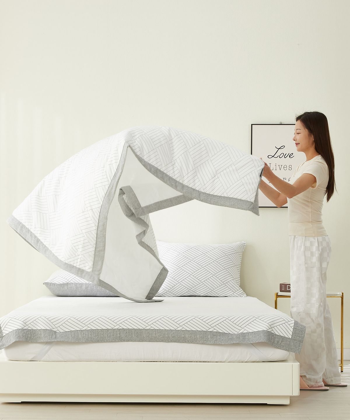 샤이닝홈(SHININGHOME) 아밍 미라쿨 냉감 고정밴드 침대패드 (유아/S/Q/K/KK) 5size 2컬러