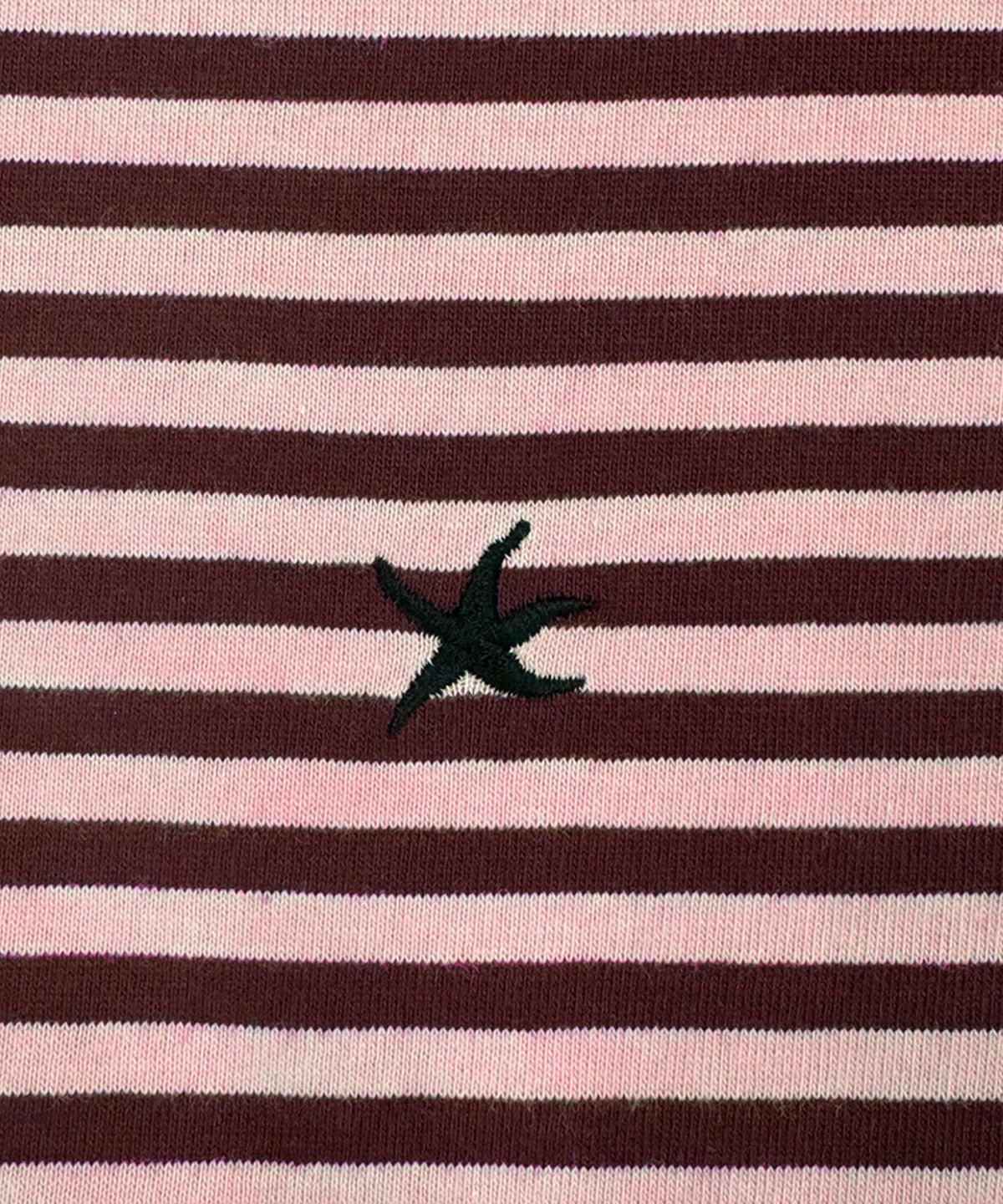 더콜디스트모먼트(THE COLDEST MOMENT) TCM mini logo stripe long sleeve (pink/red)