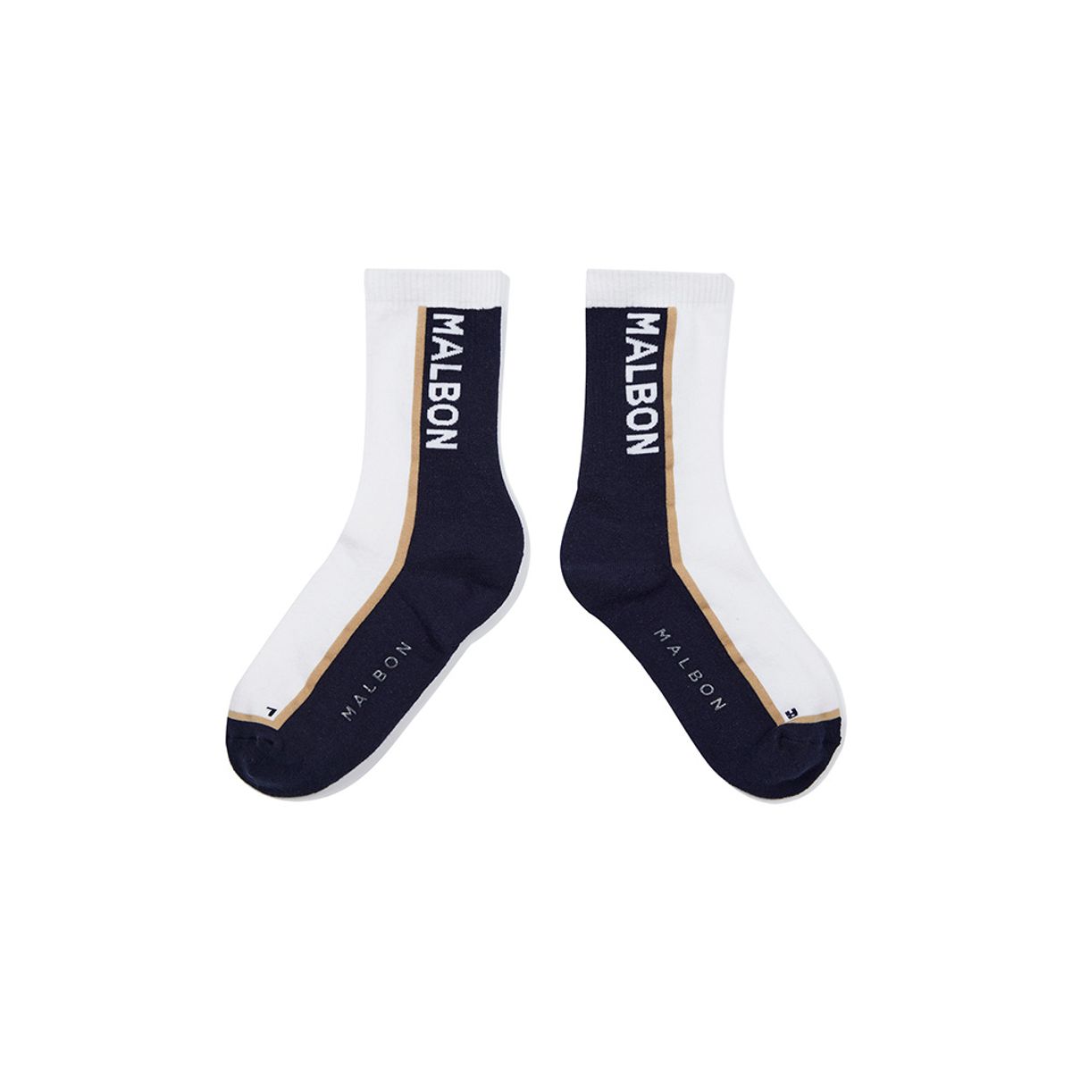 말본 골프(MALBON GOLF) 말본 컬러 배색 크루 삭스 NAVY