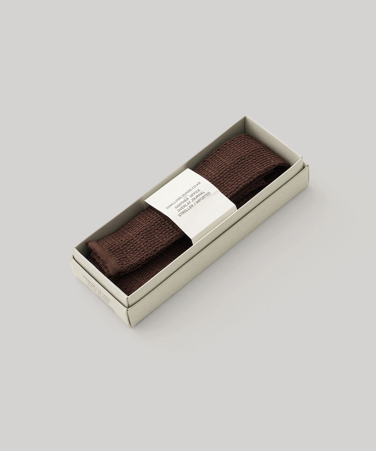 어나더 오피스(ANOTHER OFFICE) Legacy Knit Tie (Dark Brown)
