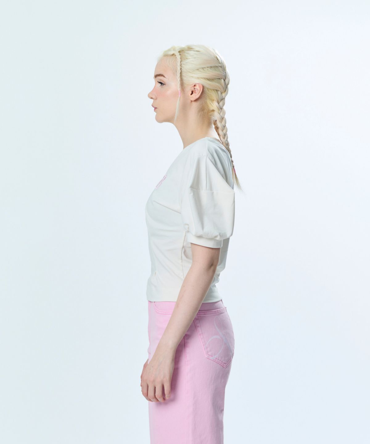 진바비(JINBARBIE) 미미 러블리 티셔츠 화이트