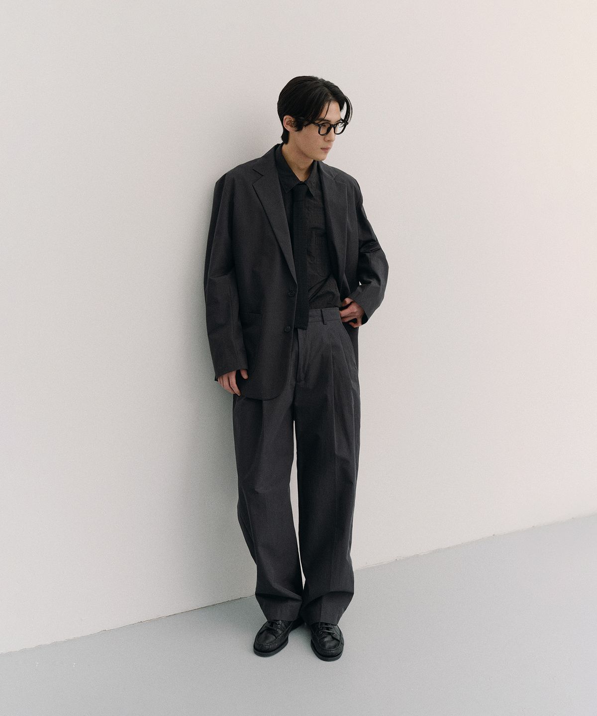 어나더 오피스(ANOTHER OFFICE) Bonjour Single Jacket (Almost Black)