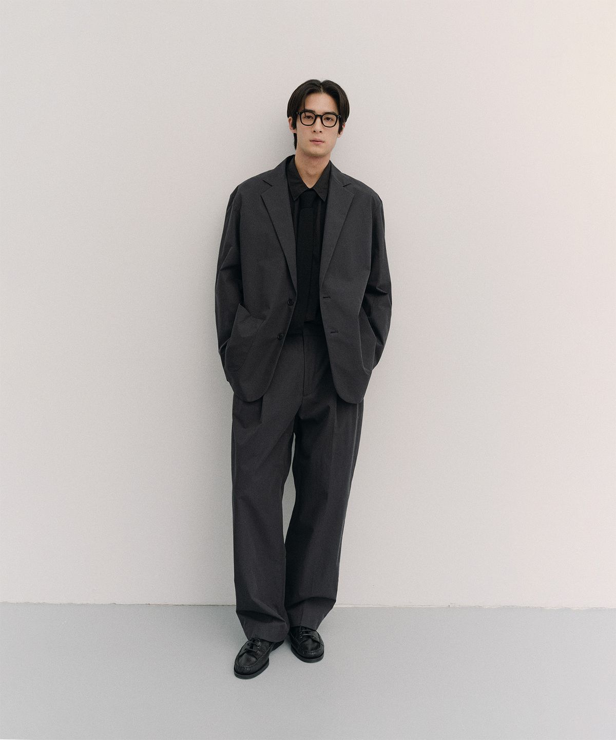 어나더 오피스(ANOTHER OFFICE) Bonjour Single Jacket (Almost Black)