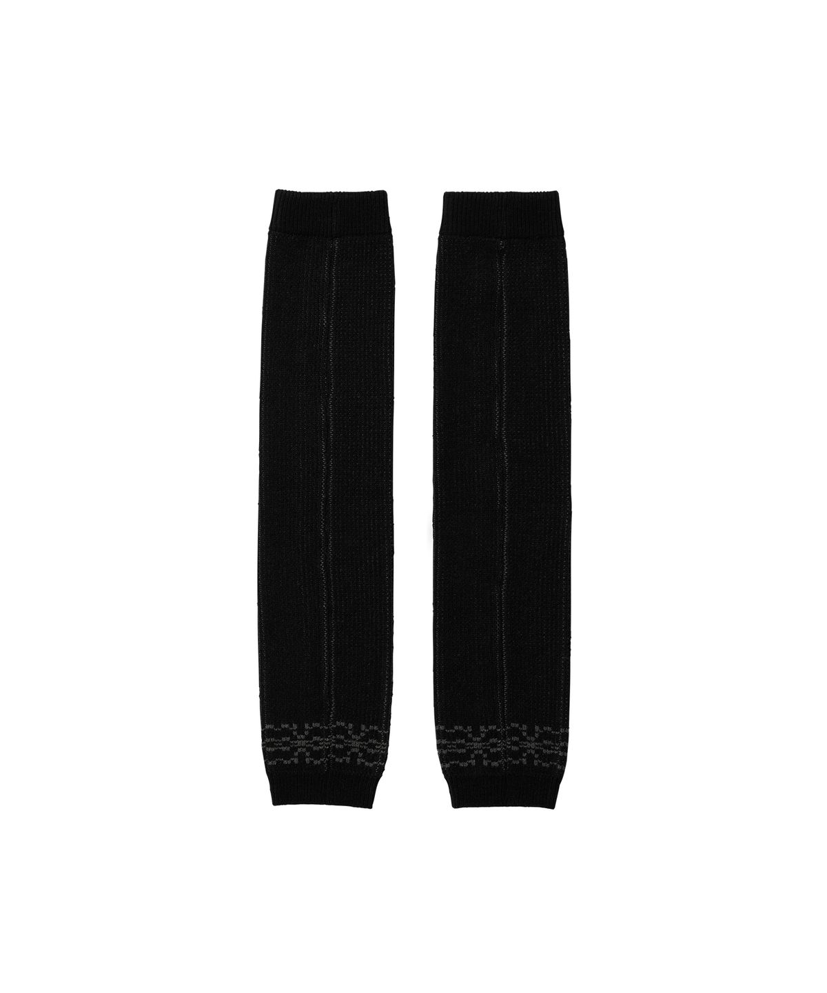 웰빙익스프레스(WELLBEING EXPRESS) Jacquard Long Warmers Black