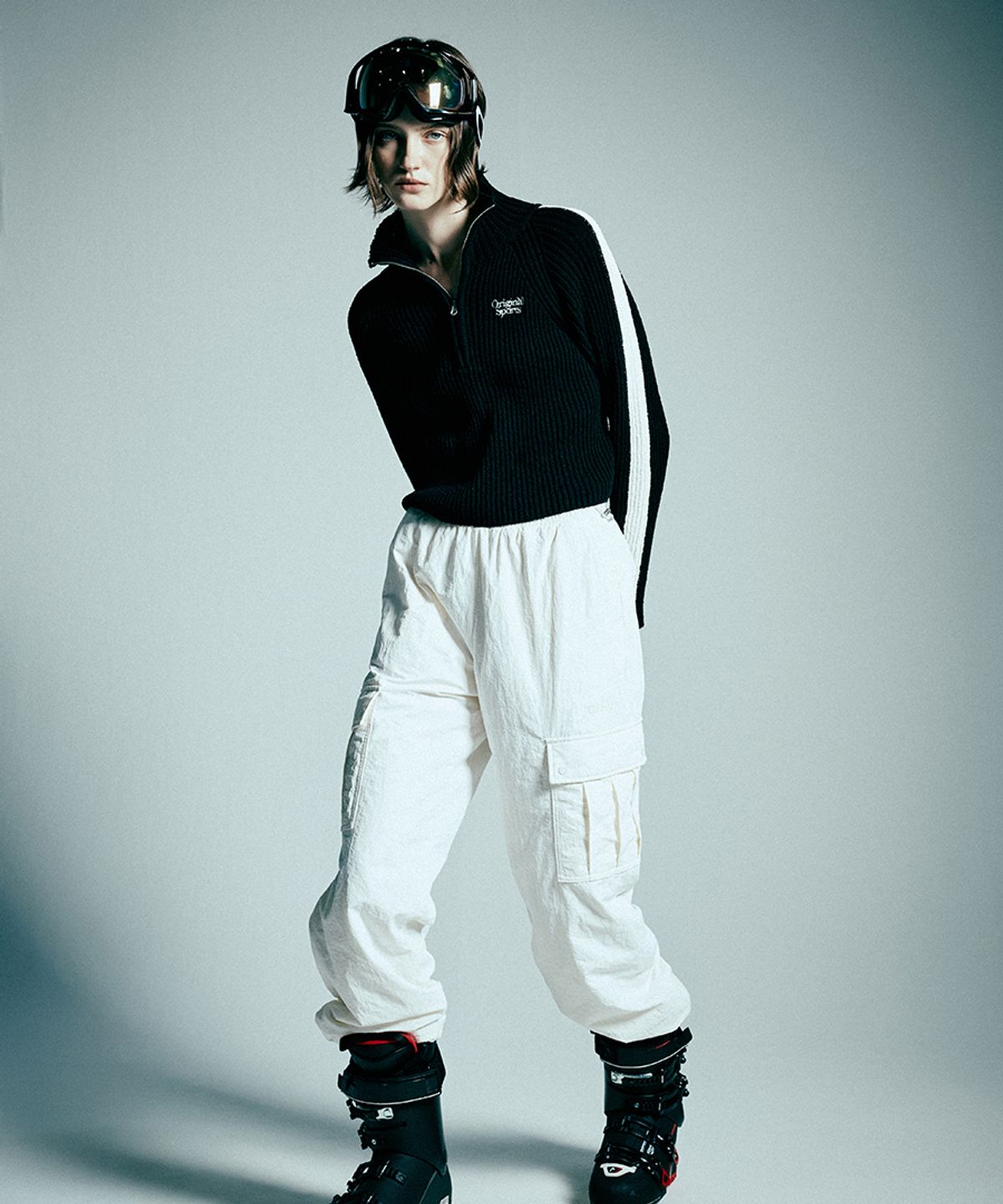 프로-스펙스(PRO-SPECS) W HALF NECK KNIT PULLOVER BLAK