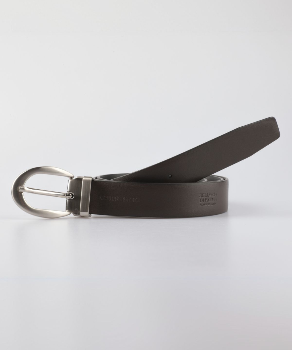 셀러리아 디파르마(SELLORIA DIPARMA) 이탈리아 우먼즈 플레인 소프트 레더 벨트 30mm [블랙/브라운]