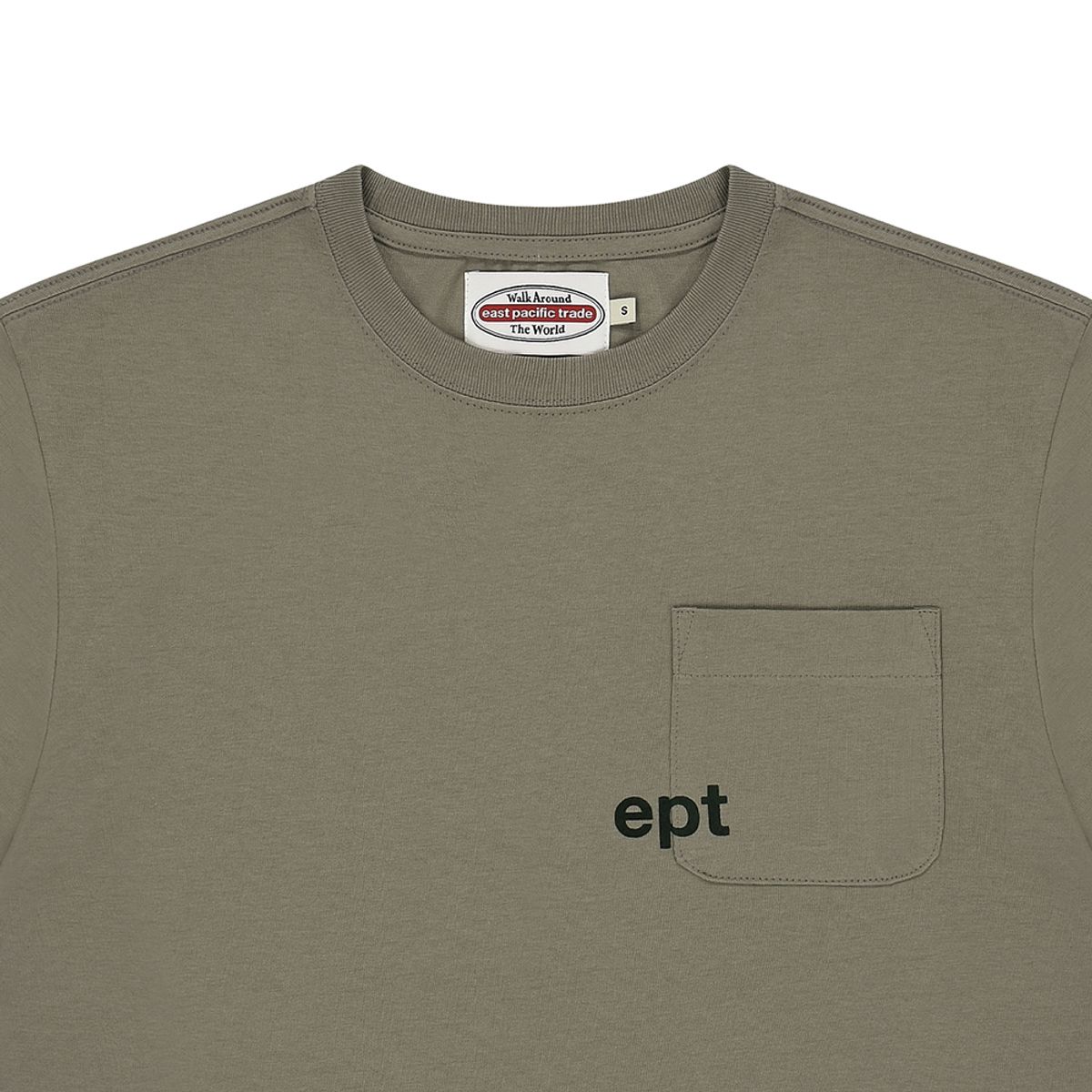 이피티(EPT) VELVET POCKET T-SHIRT (KHAKI)
