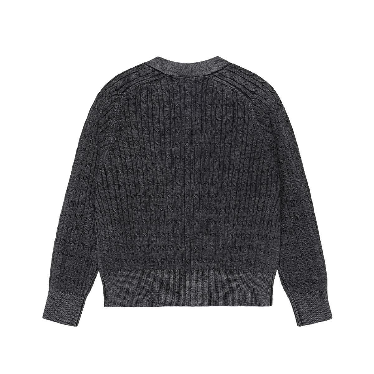 이피티(EPT) SAND WASHING KNIT CARDIGAN (BLACK)