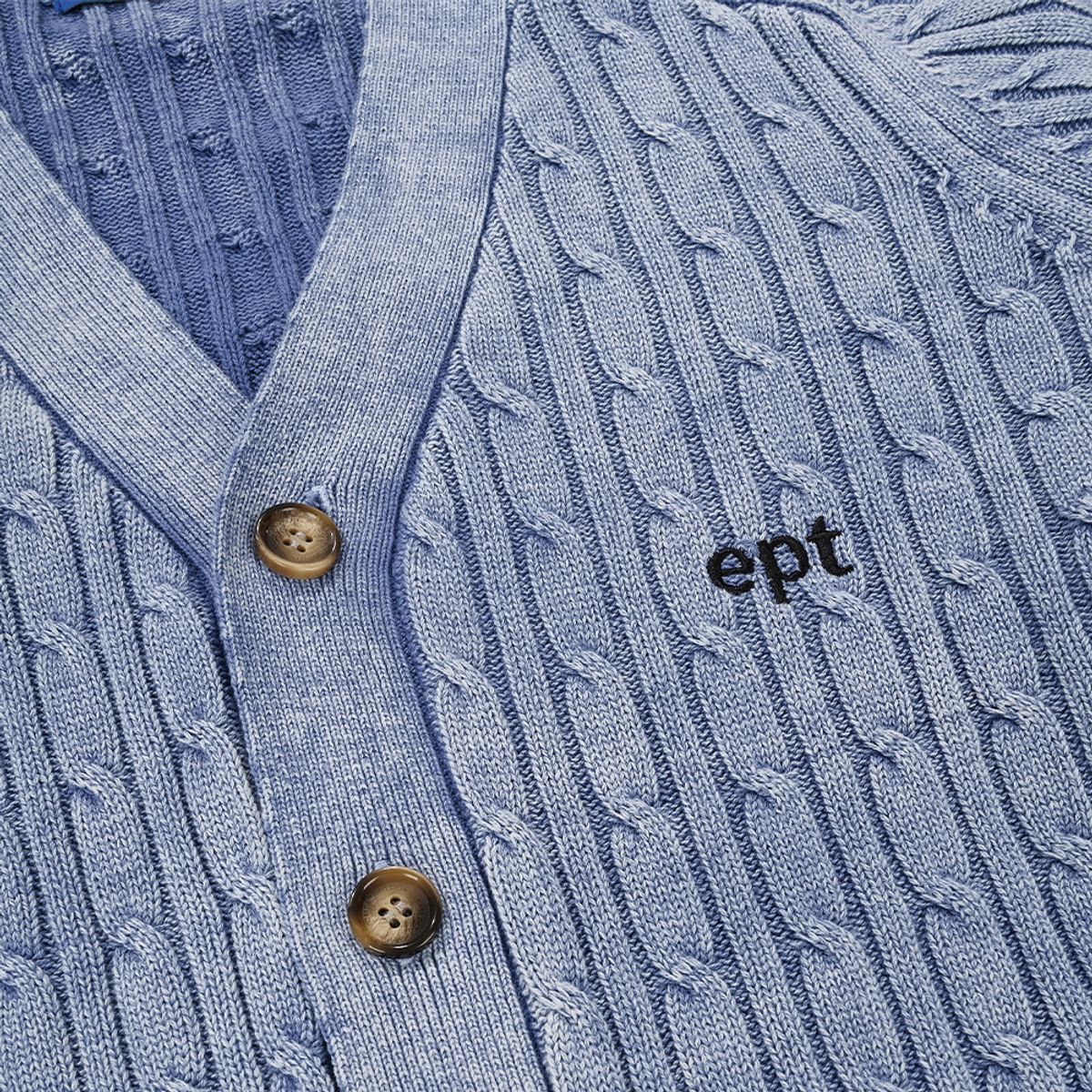 이피티(EPT) SAND WASHING KNIT CARDIGAN (BLUE)